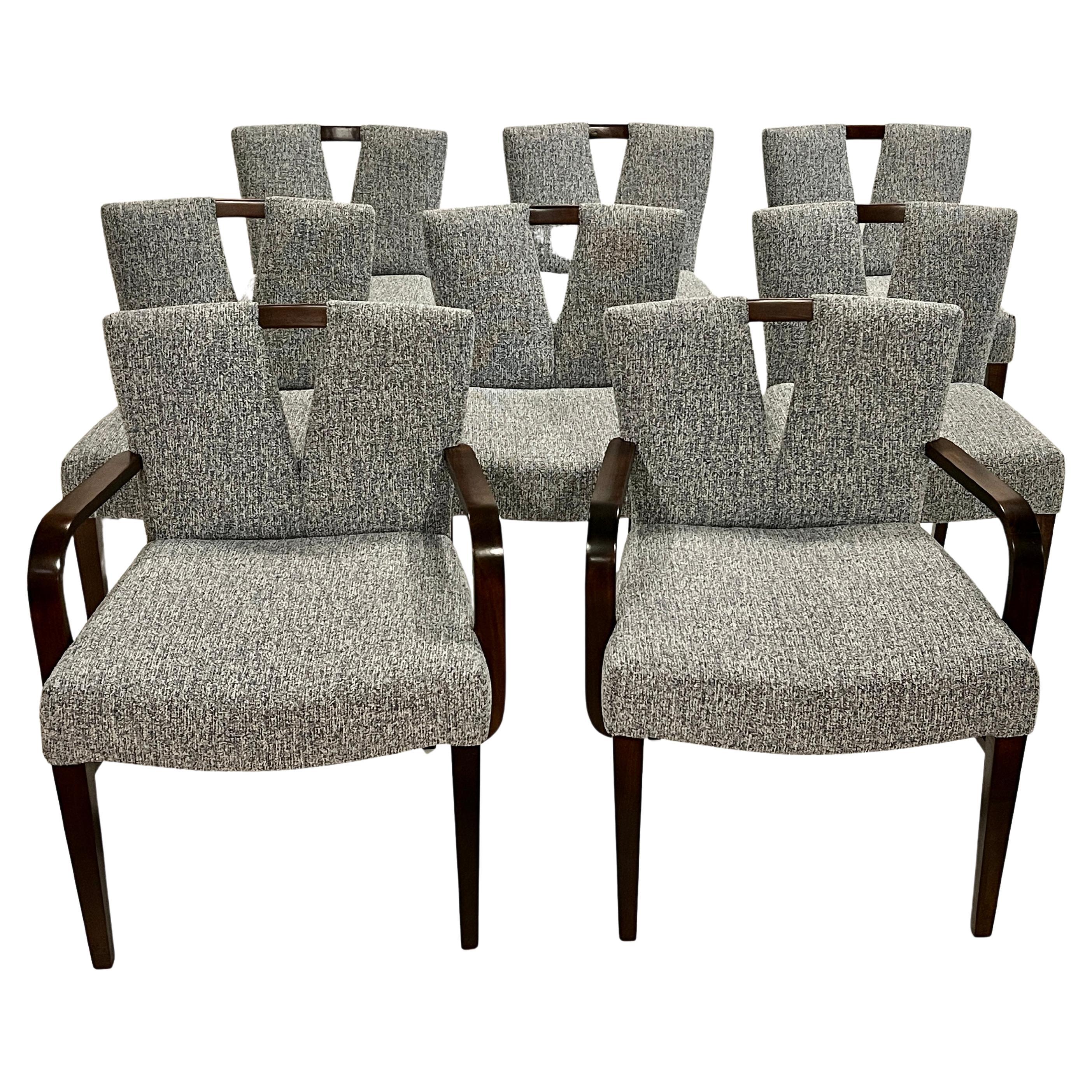 Paul Frankl Corset Dining Chairs for Johnson, Set of 8 For Sale