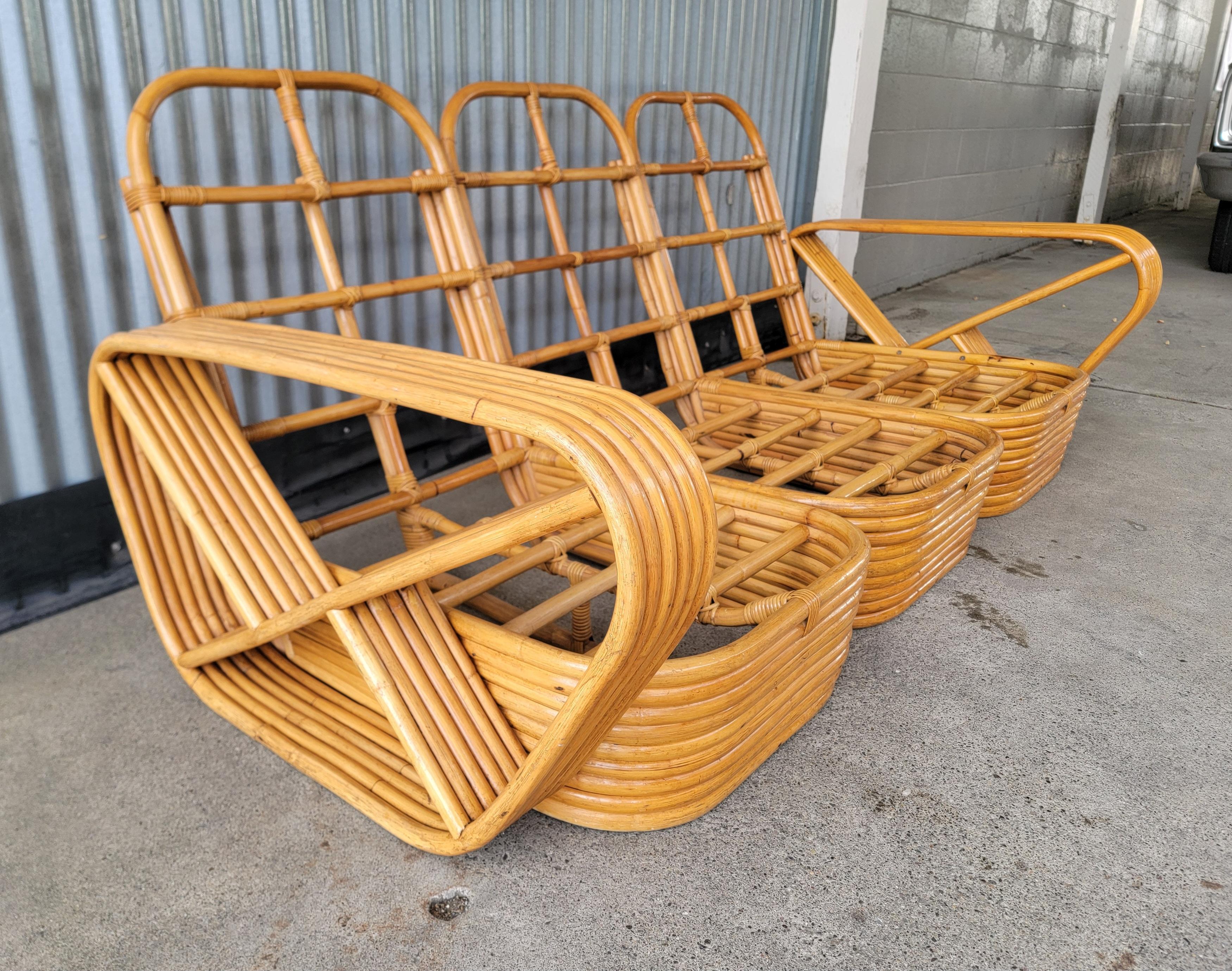 Japanese Paul Frankl Design Bamboo Sofa