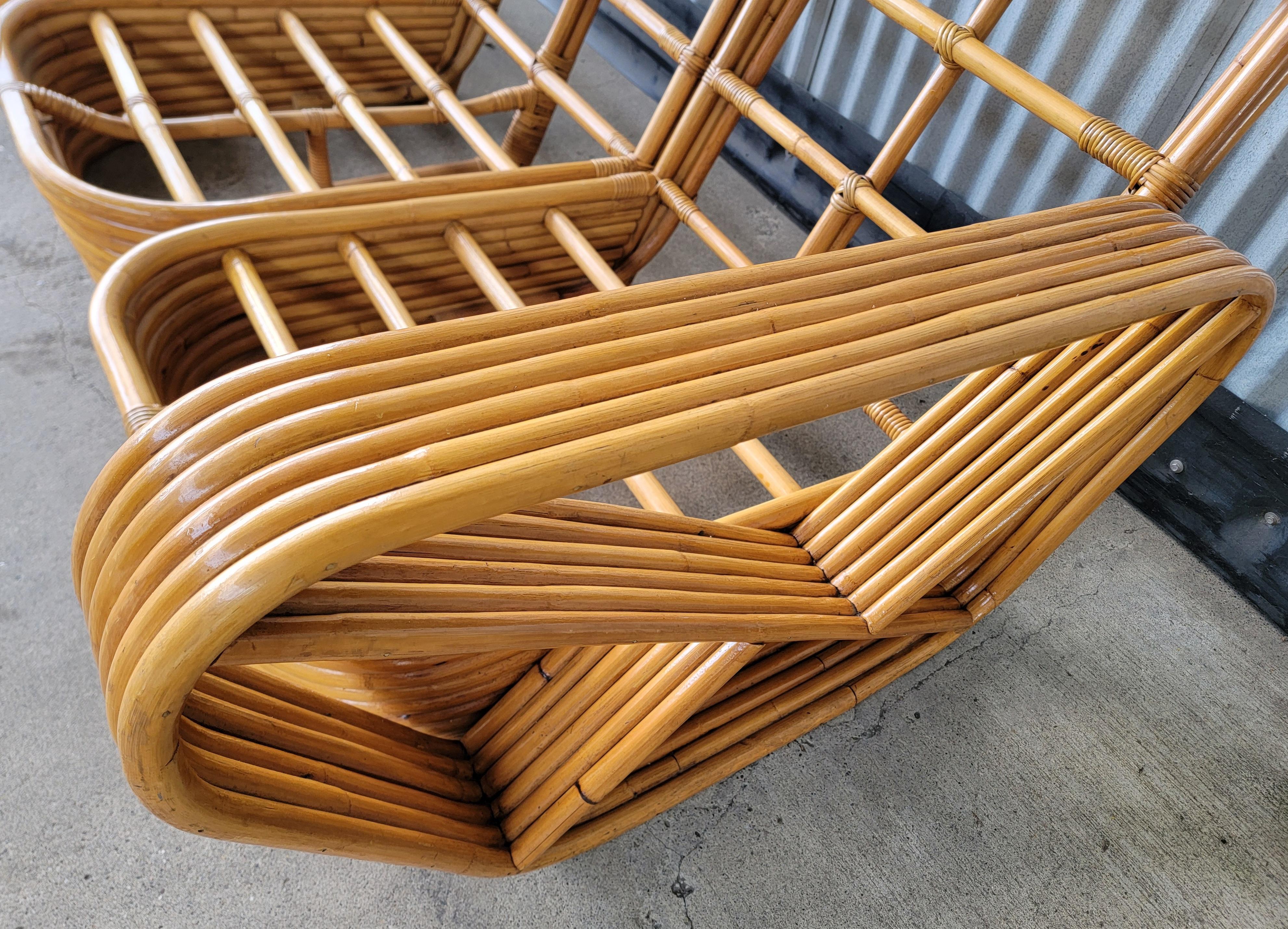 20th Century Paul Frankl Design Bamboo Sofa