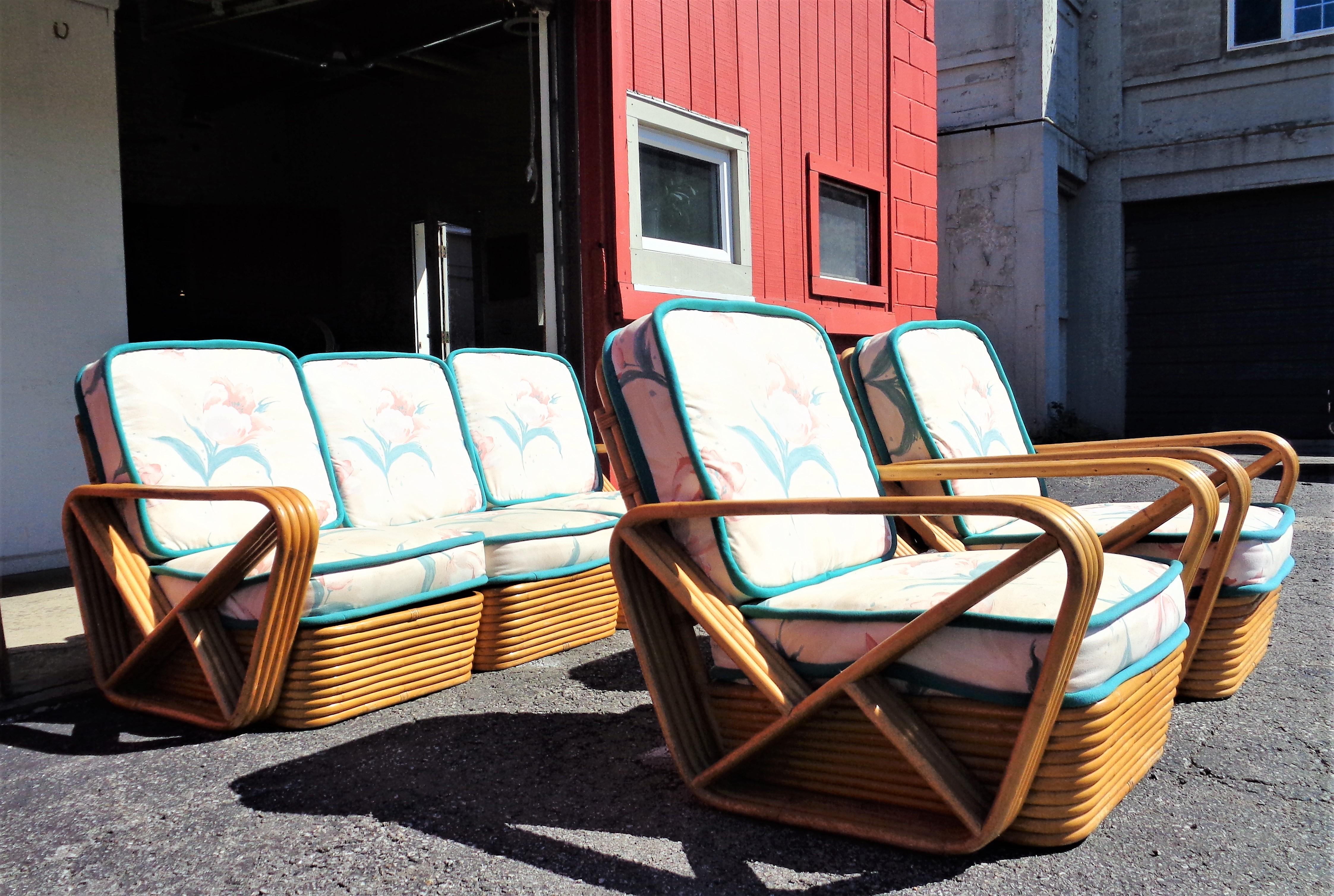Paul Frankl Rattan Suite of Furniture 12