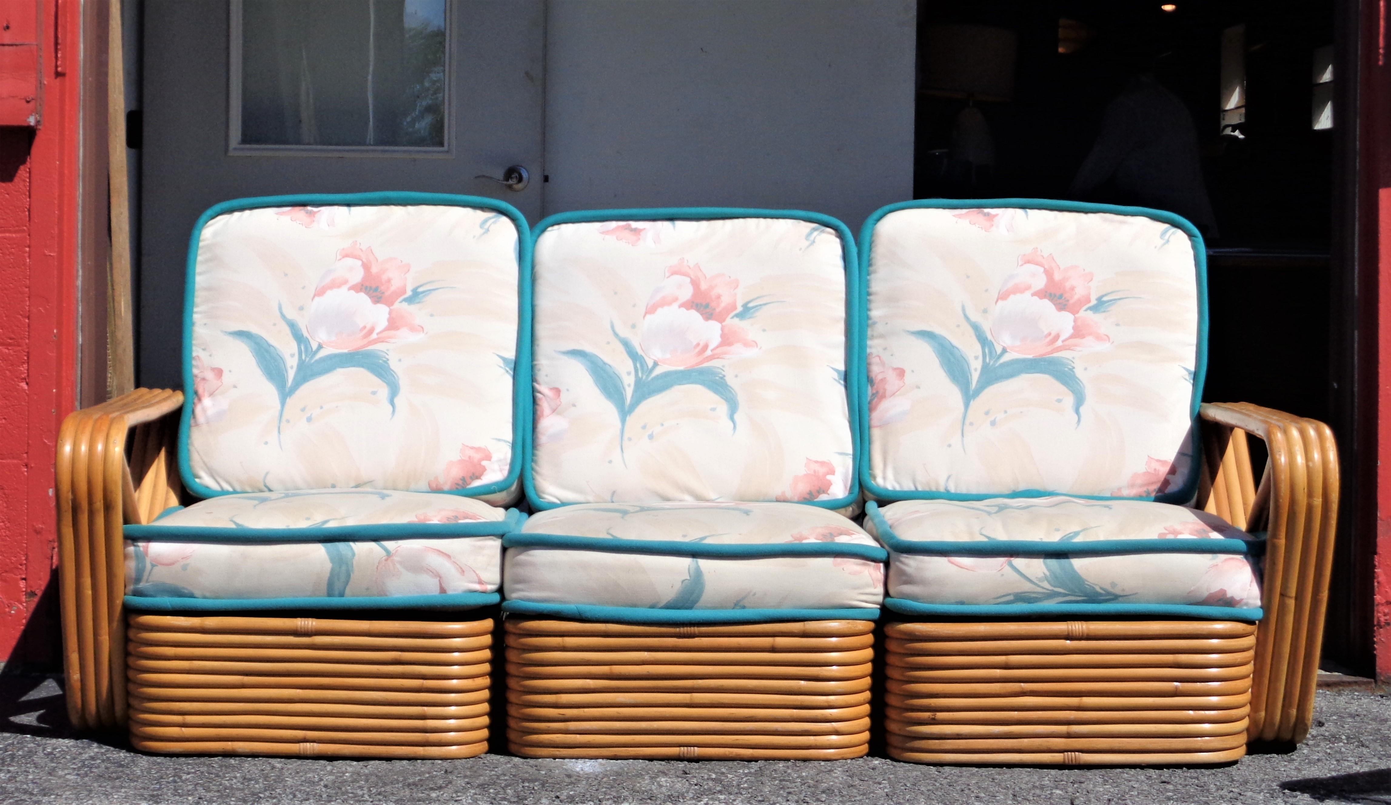 Art Deco Paul Frankl Rattan Suite of Furniture