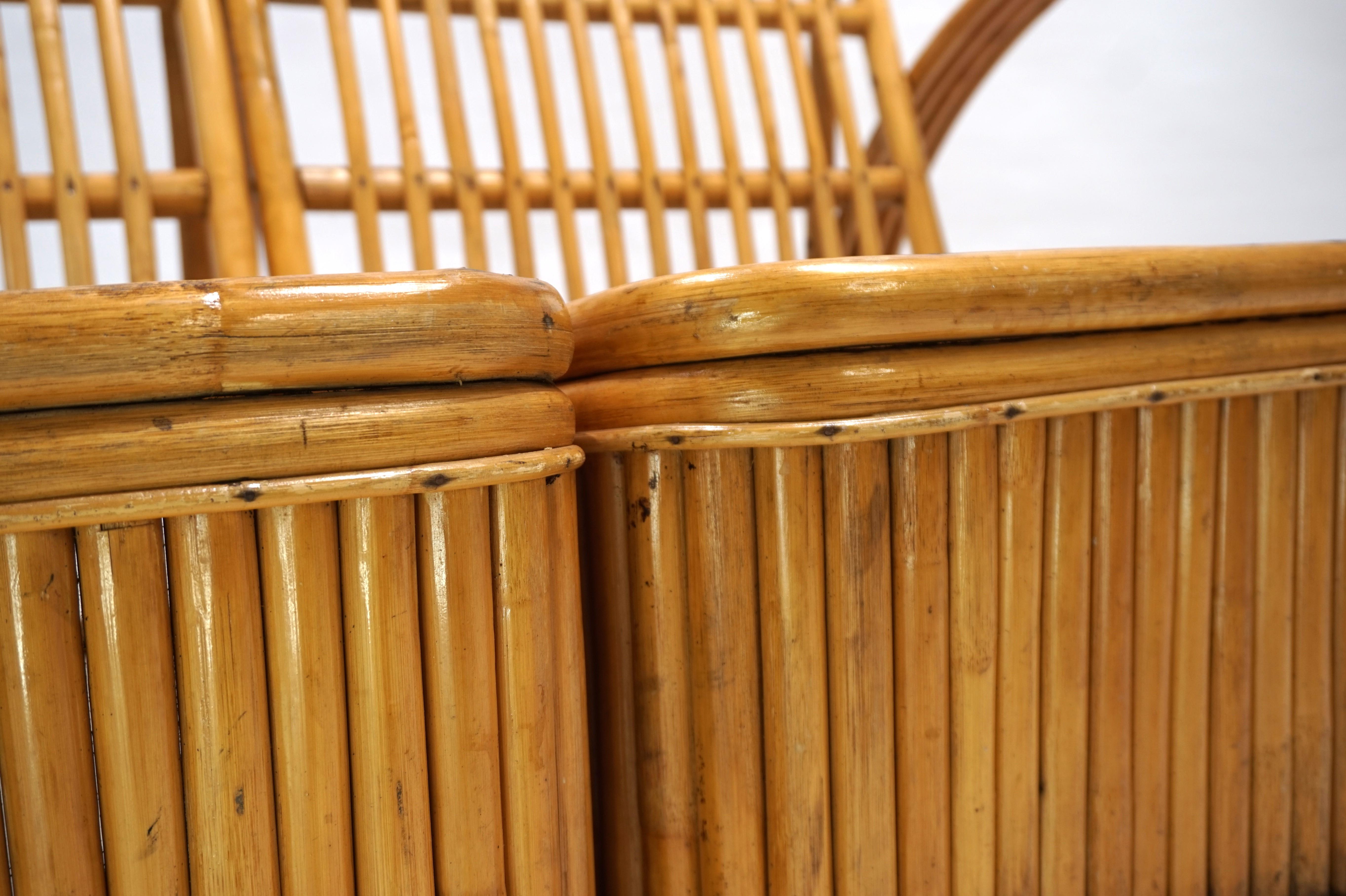 Paul Frankl Design Rattan Two-Seater Sofa, 1940 For Sale 5