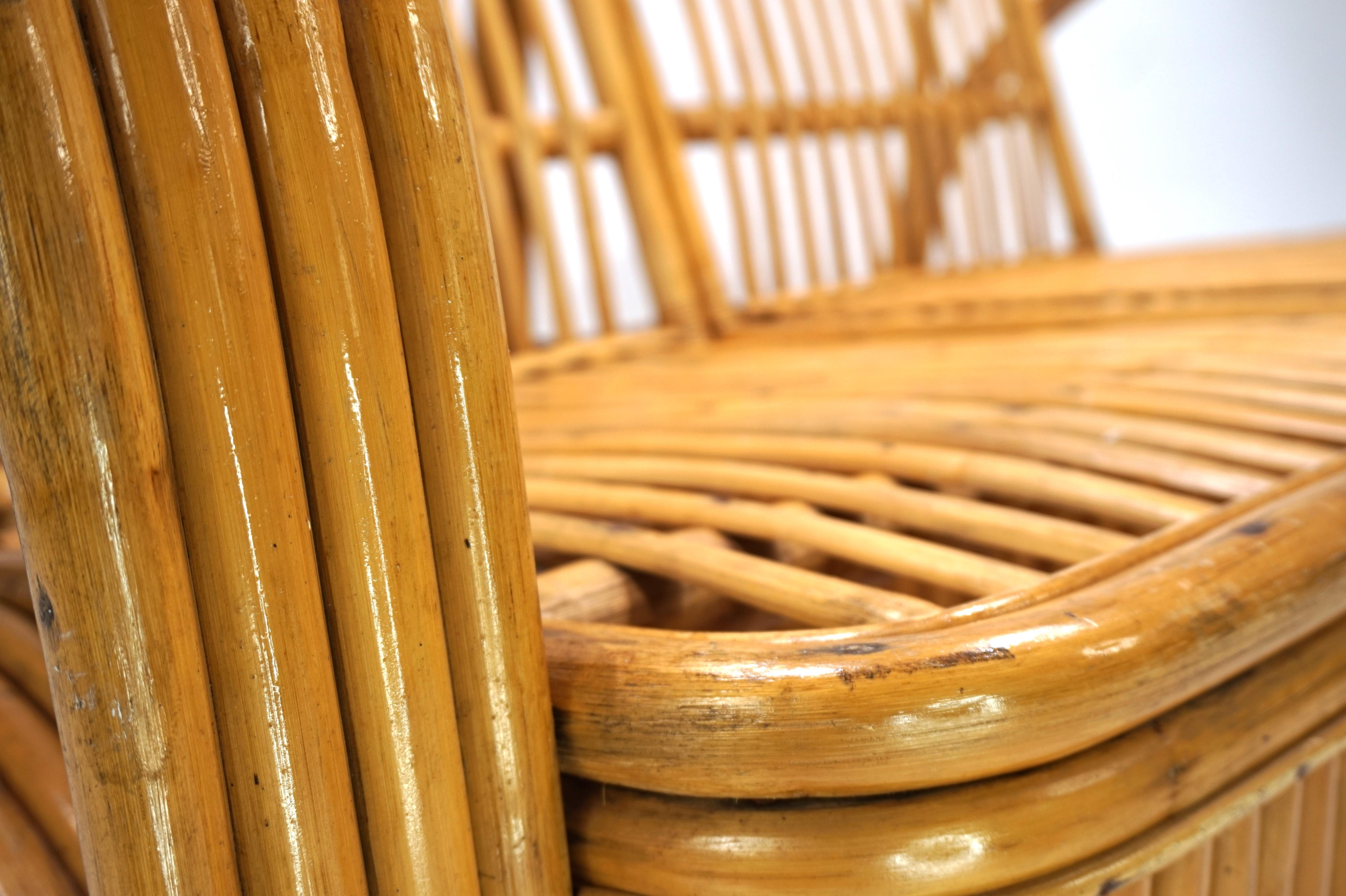Paul Frankl Design Rattan Two-Seater Sofa, 1940 For Sale 10