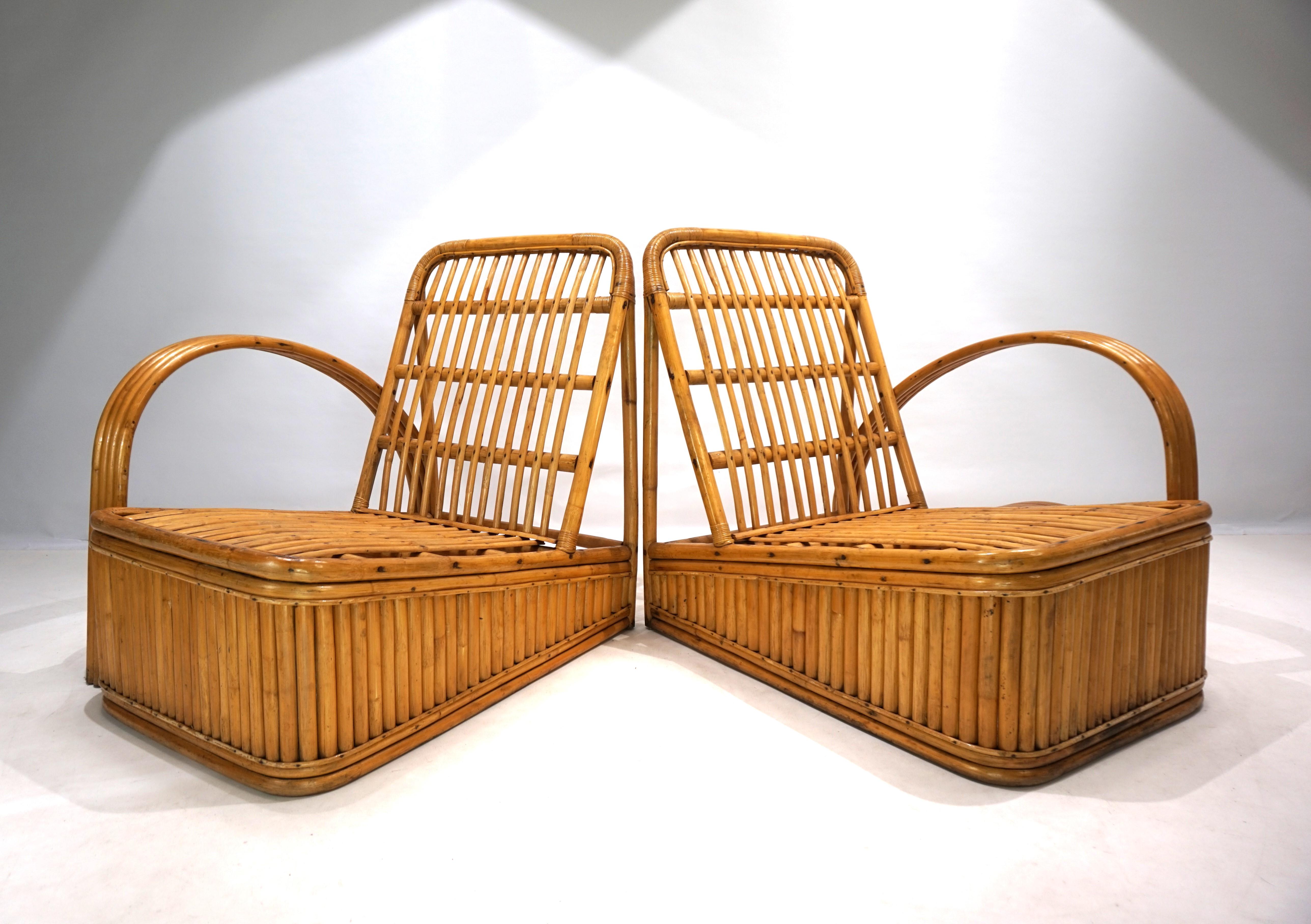 Mid-20th Century Paul Frankl Design Rattan Two-Seater Sofa, 1940 For Sale