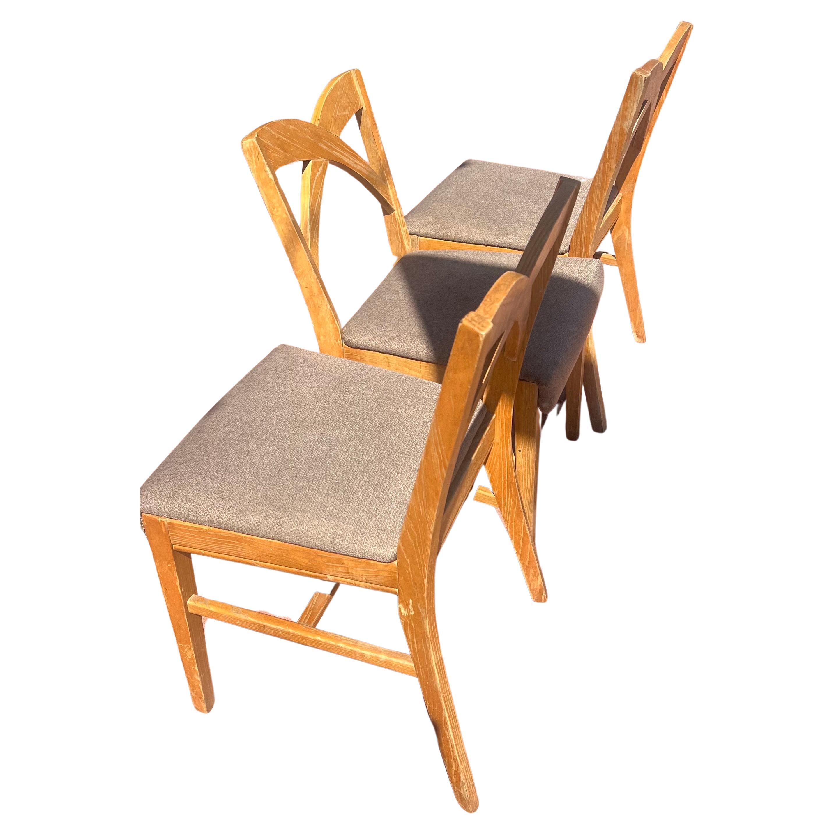 Art Deco Paul Frankl Dining Chairs for Brown Saltman 3 Available Sold in Singles For Sale