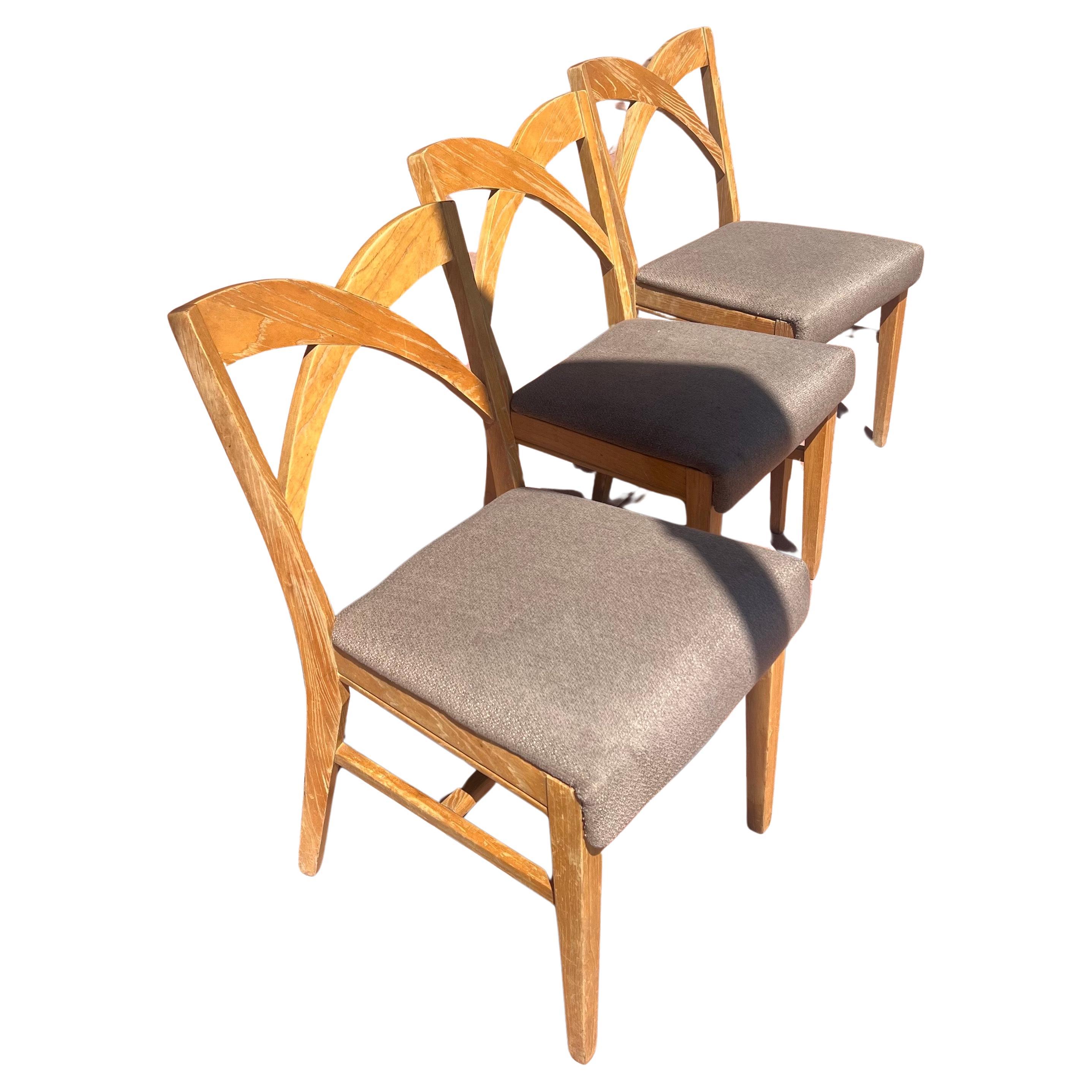 American Paul Frankl Dining Chairs for Brown Saltman 3 Available Sold in Singles For Sale