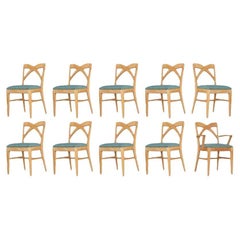 Paul Frankl Dining Chairs for Brown Saltman, Set of 10