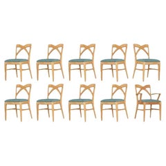 Vintage Paul Frankl Dining Chairs for Brown Saltman, Set of 10