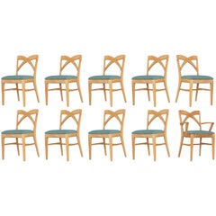 Chaises de salle à manger Paul Frankl pour Brown Saltman, ensemble de dix,