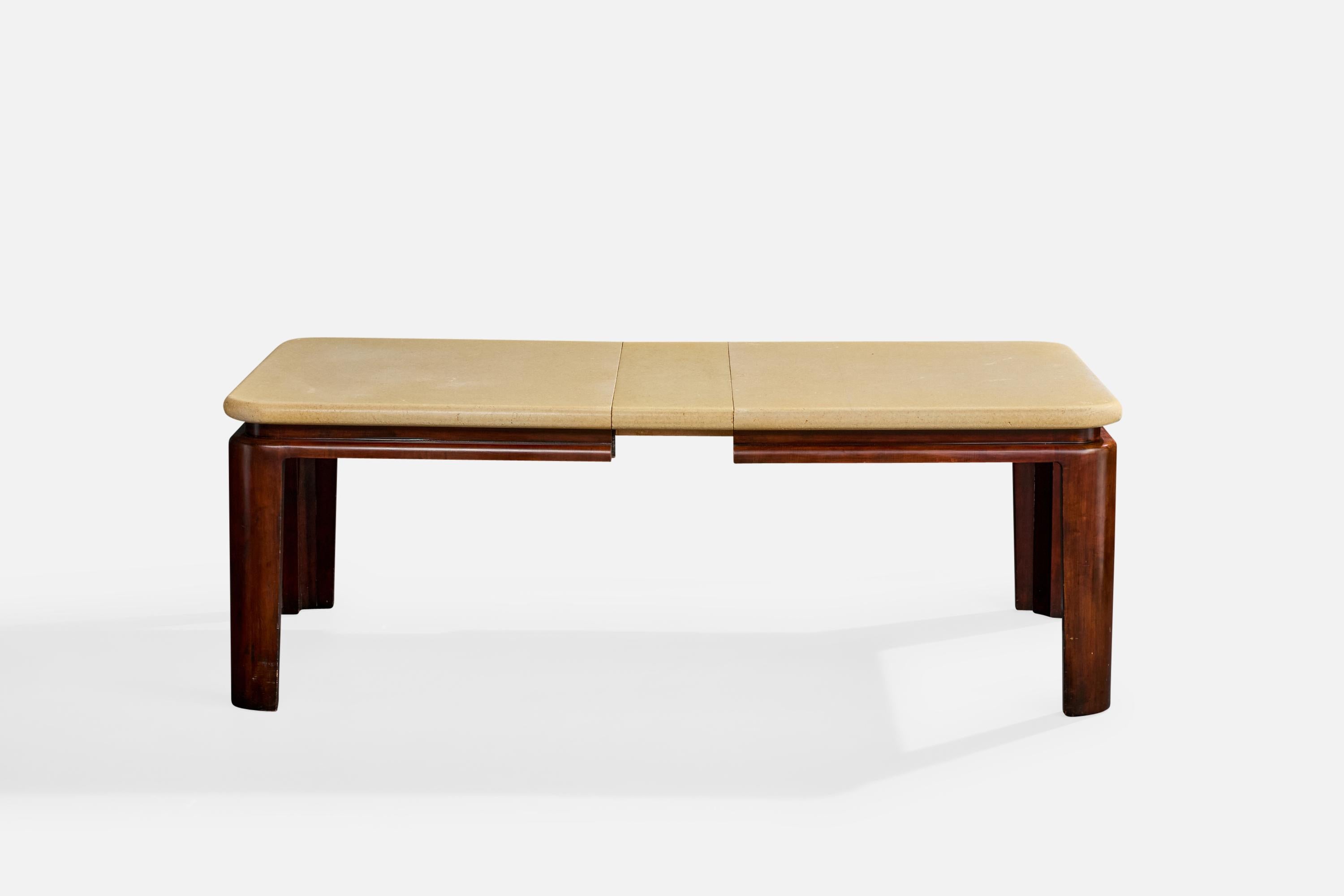 Paul Frankl, Dining Table, Mahogany, Cork, USA, 1950s For Sale 5