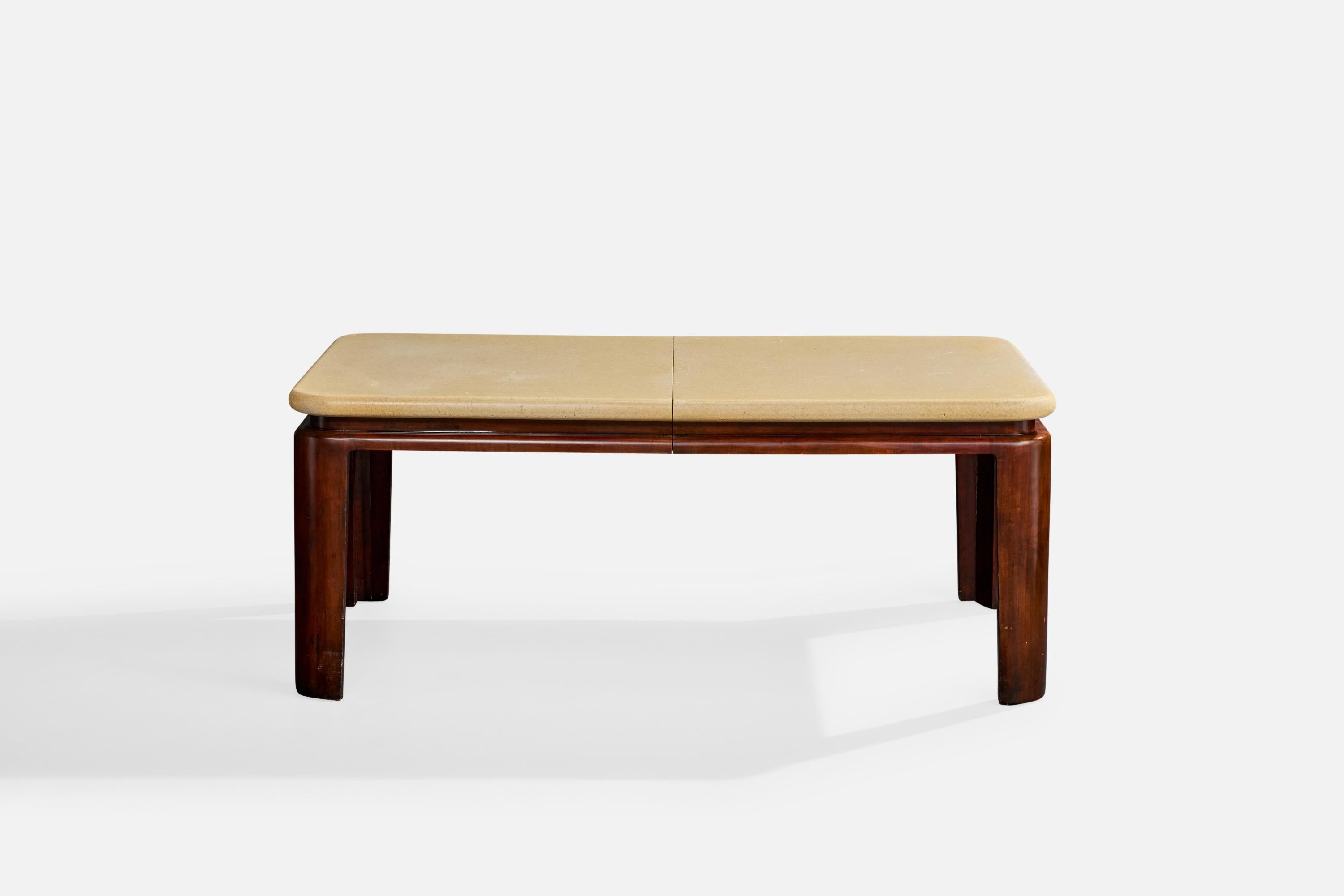 Paul Frankl, Dining Table, Mahogany, Cork, USA, 1950s For Sale 6