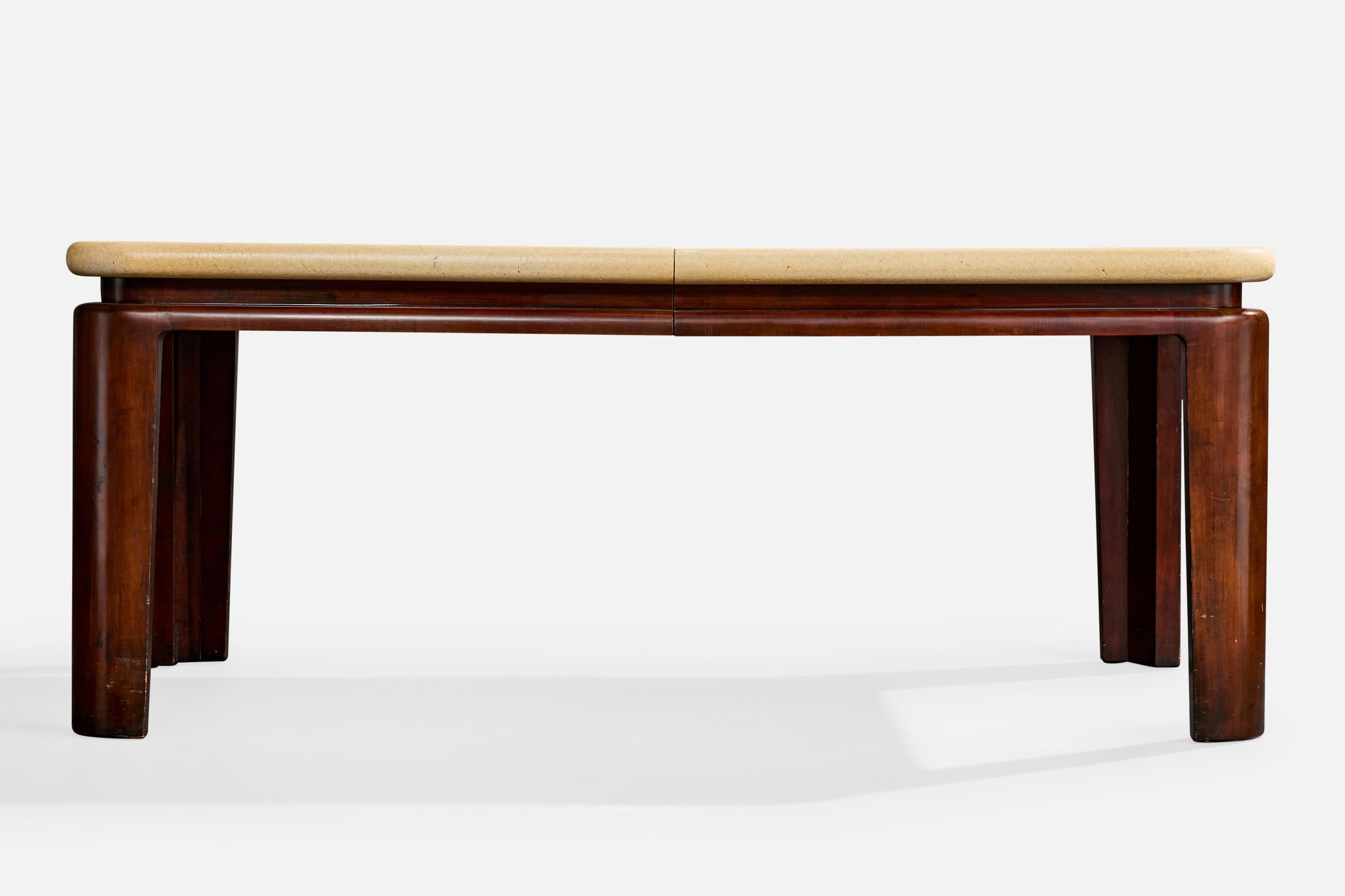 Paul Frankl, Dining Table, Mahogany, Cork, USA, 1950s For Sale 7