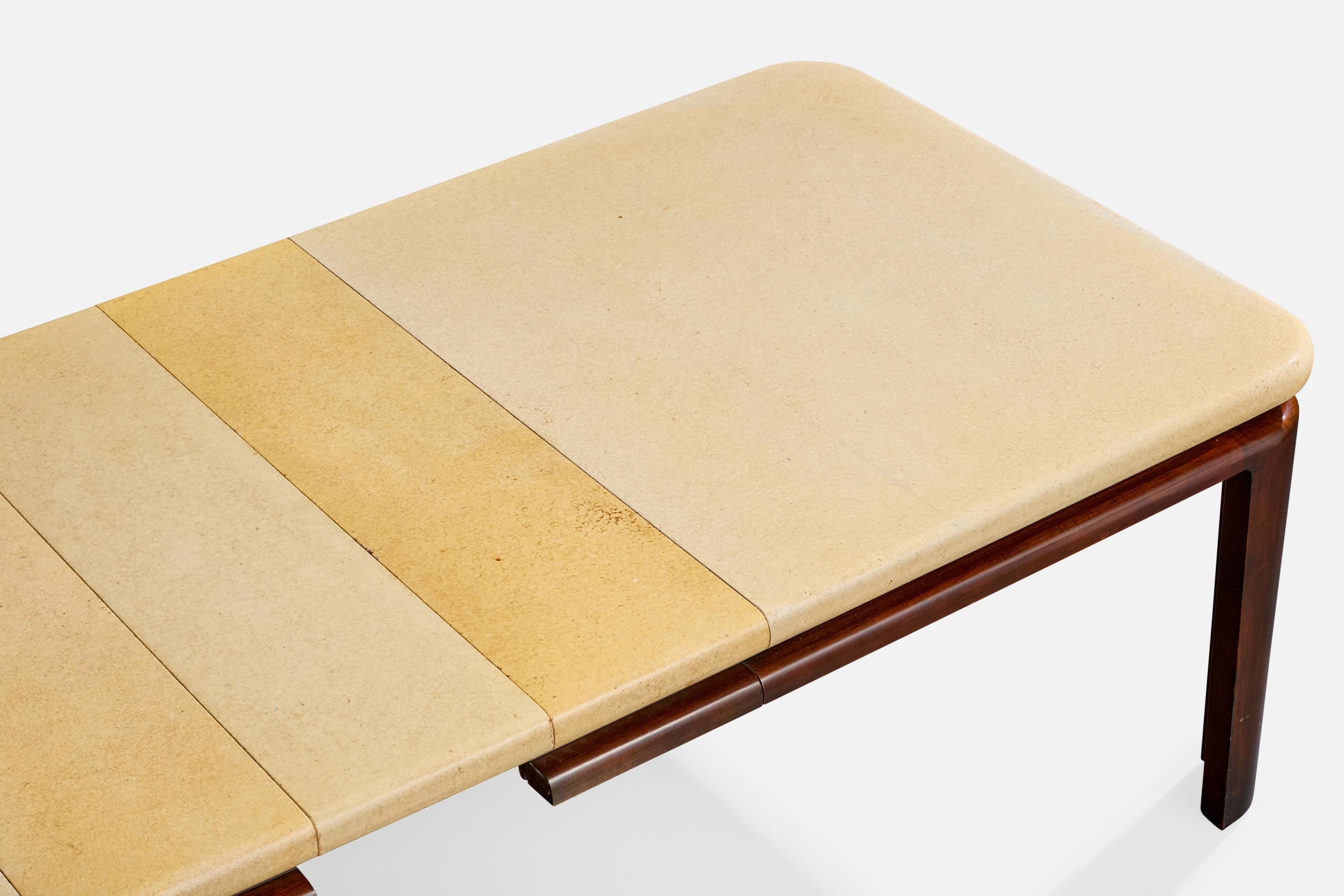 Paul Frankl, Dining Table, Mahogany, Cork, USA, 1950s For Sale 8