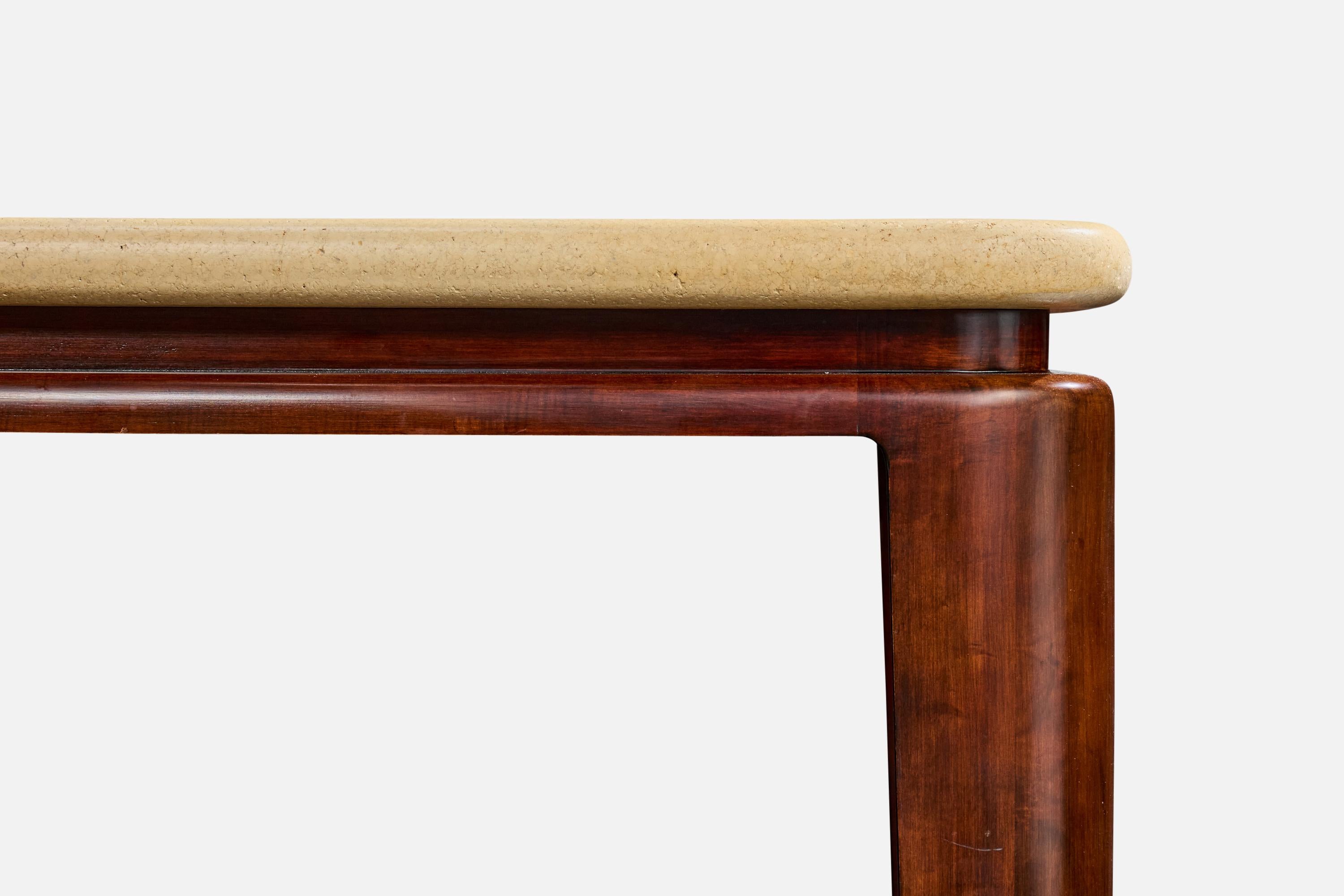 Mid-20th Century Paul Frankl, Dining Table, Mahogany, Cork, USA, 1950s For Sale