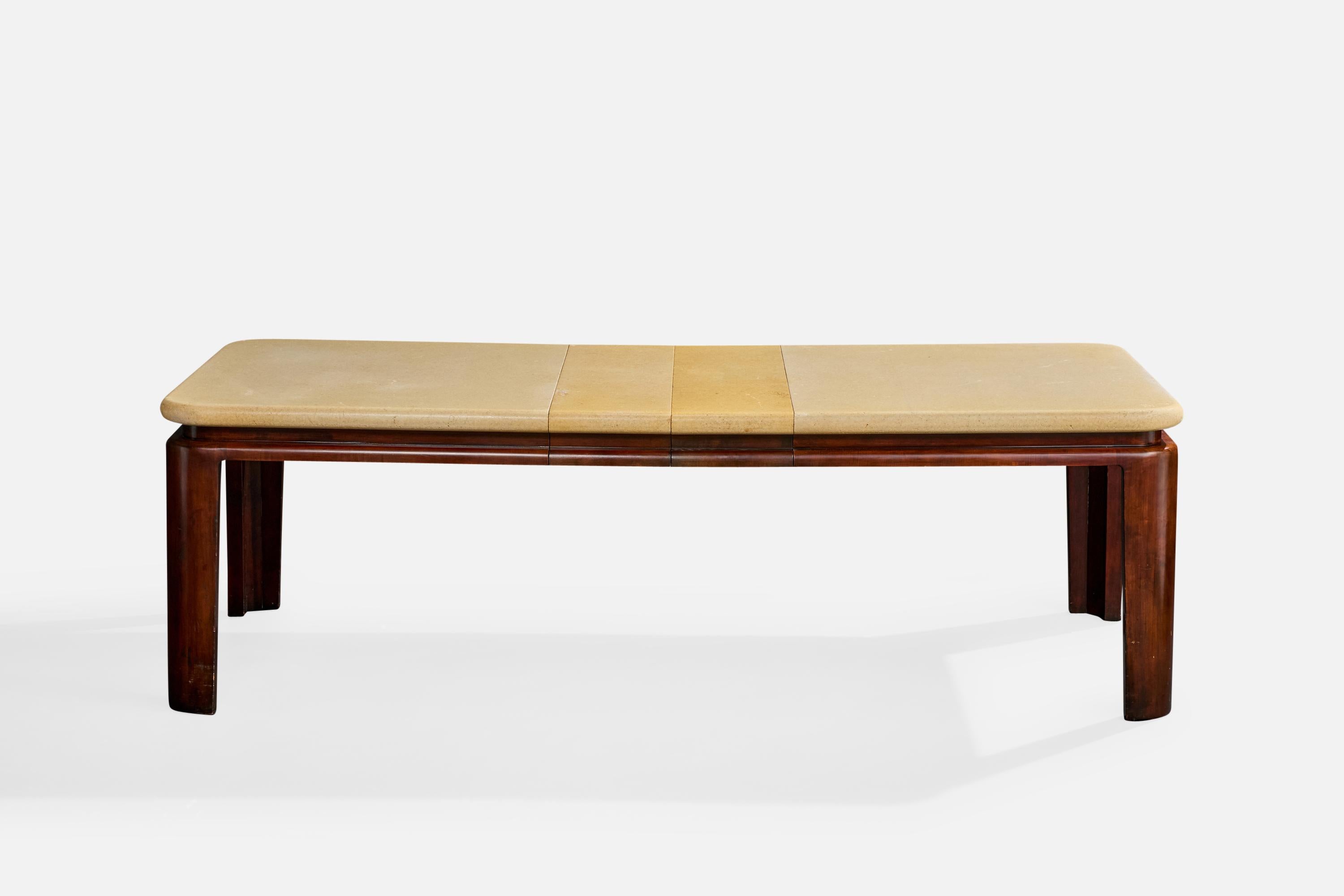 Paul Frankl, Dining Table, Mahogany, Cork, USA, 1950s For Sale 4