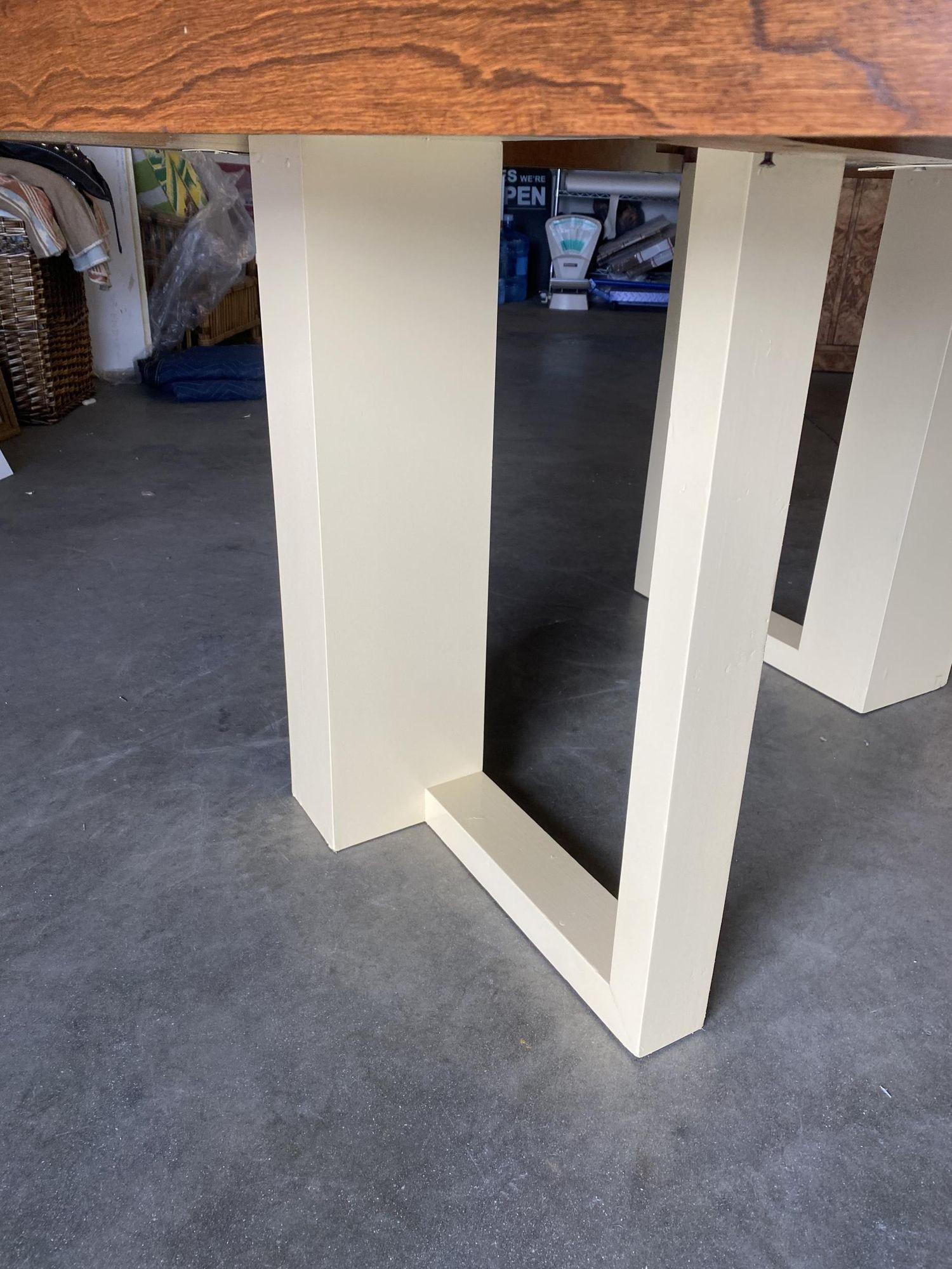 American Paul Frankl Dining Table with Architectural Base For Sale