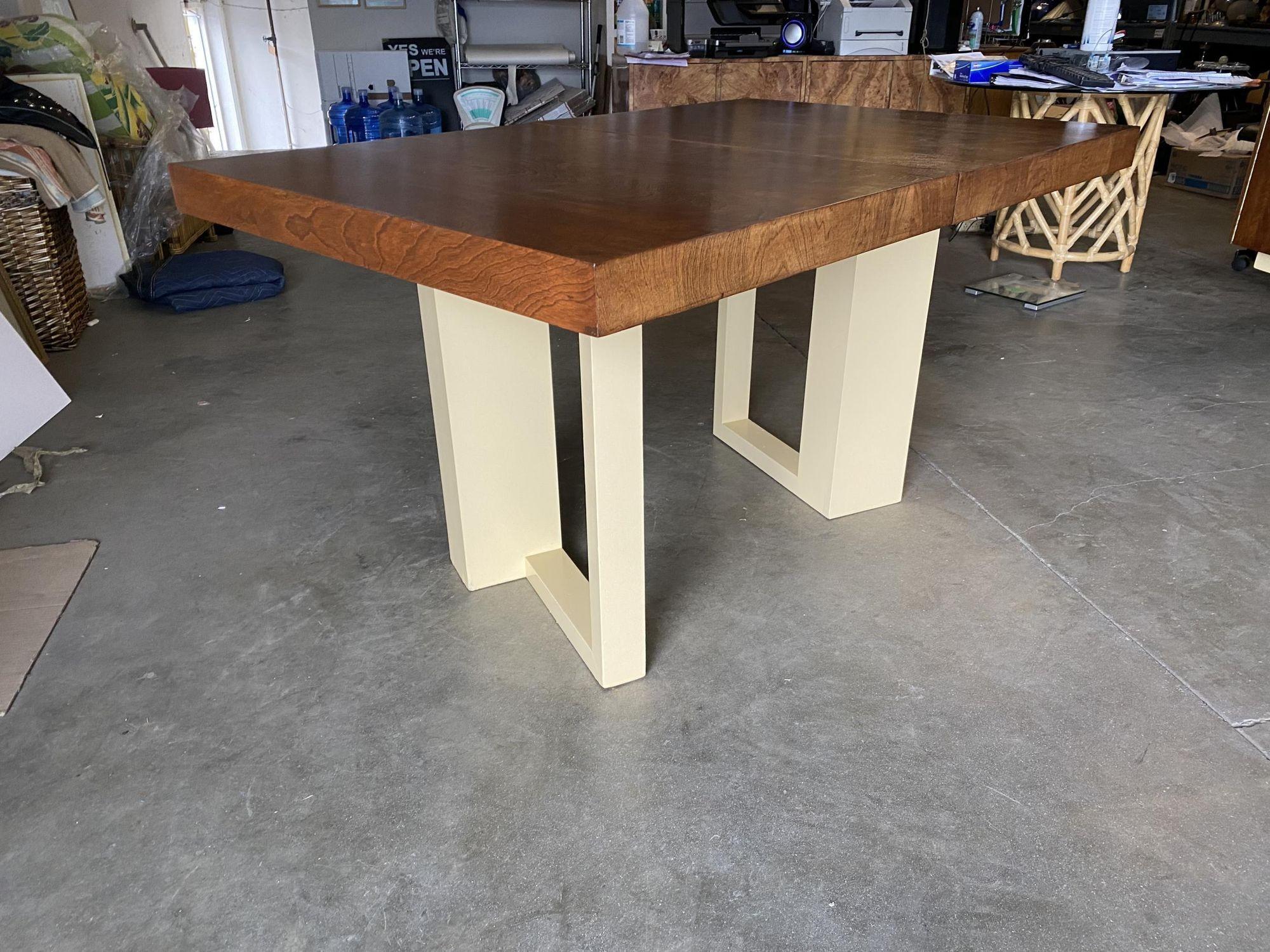 Paul Frankl Dining Table with Architectural Base In Excellent Condition For Sale In Van Nuys, CA