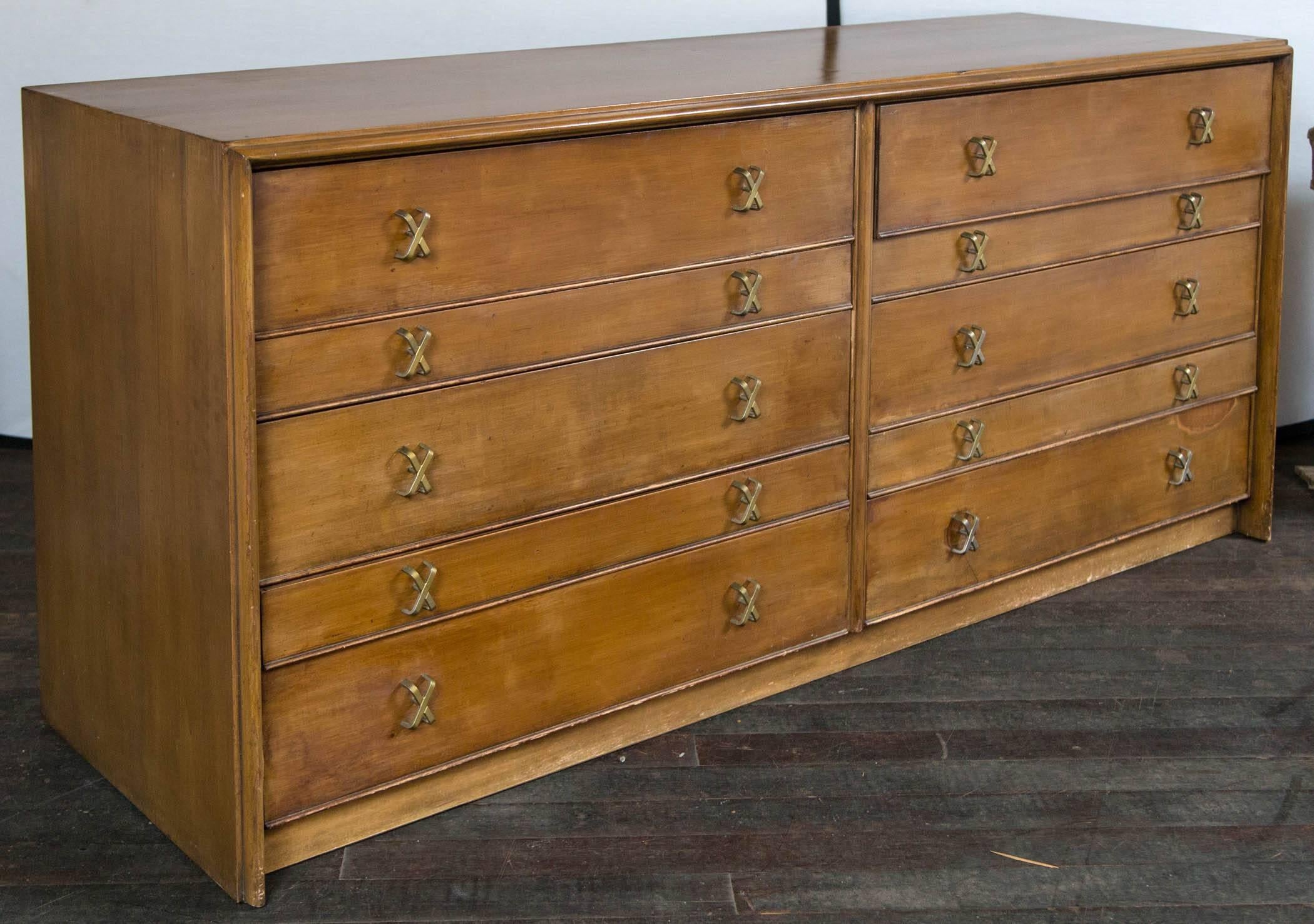 Mid-Century Modern Paul Frankl Double Low Chest, Midcentury