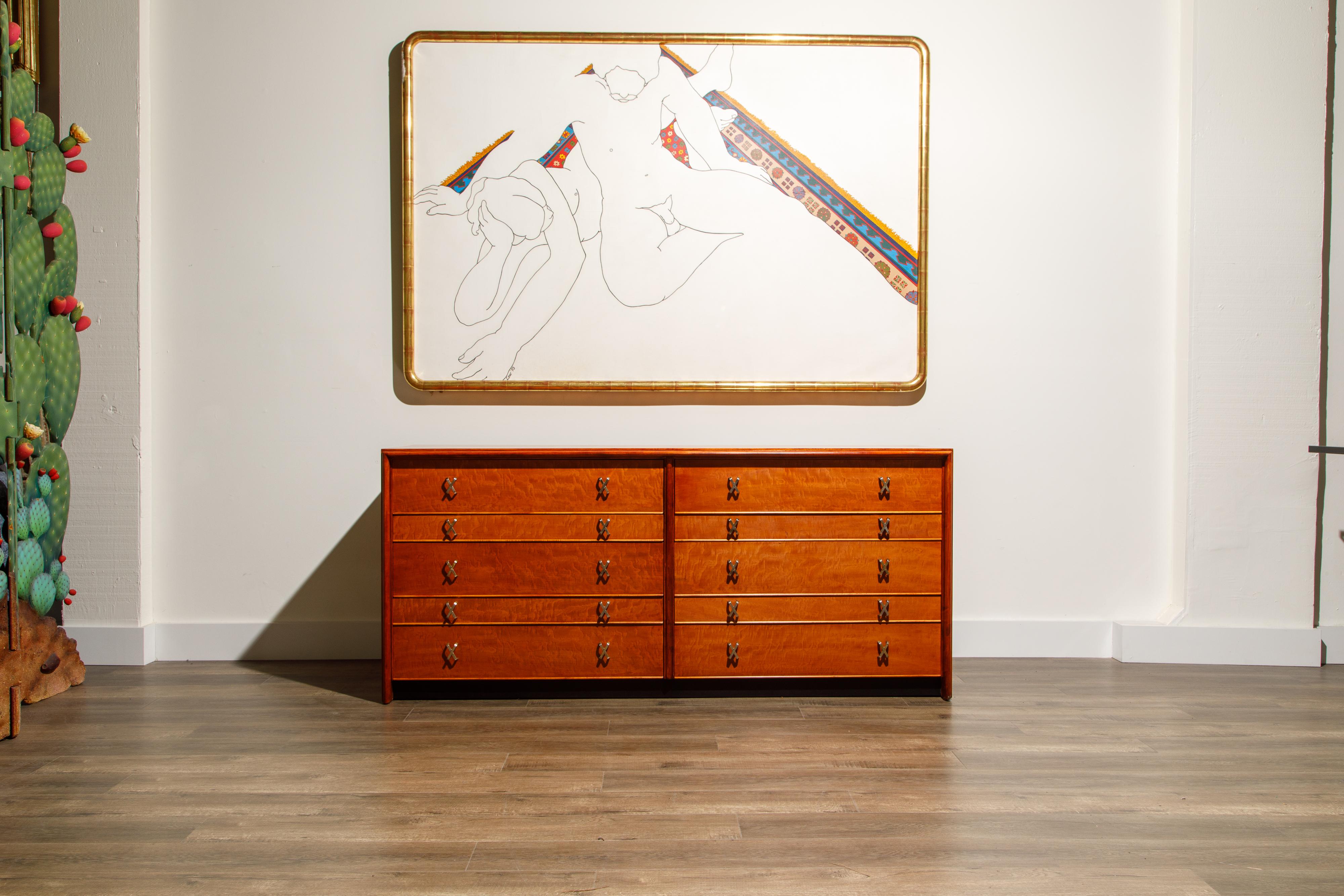 Kommode und Nachttisch von Paul Frankl für Johnson Furniture, 1950er Jahre (amerikanisch) im Angebot