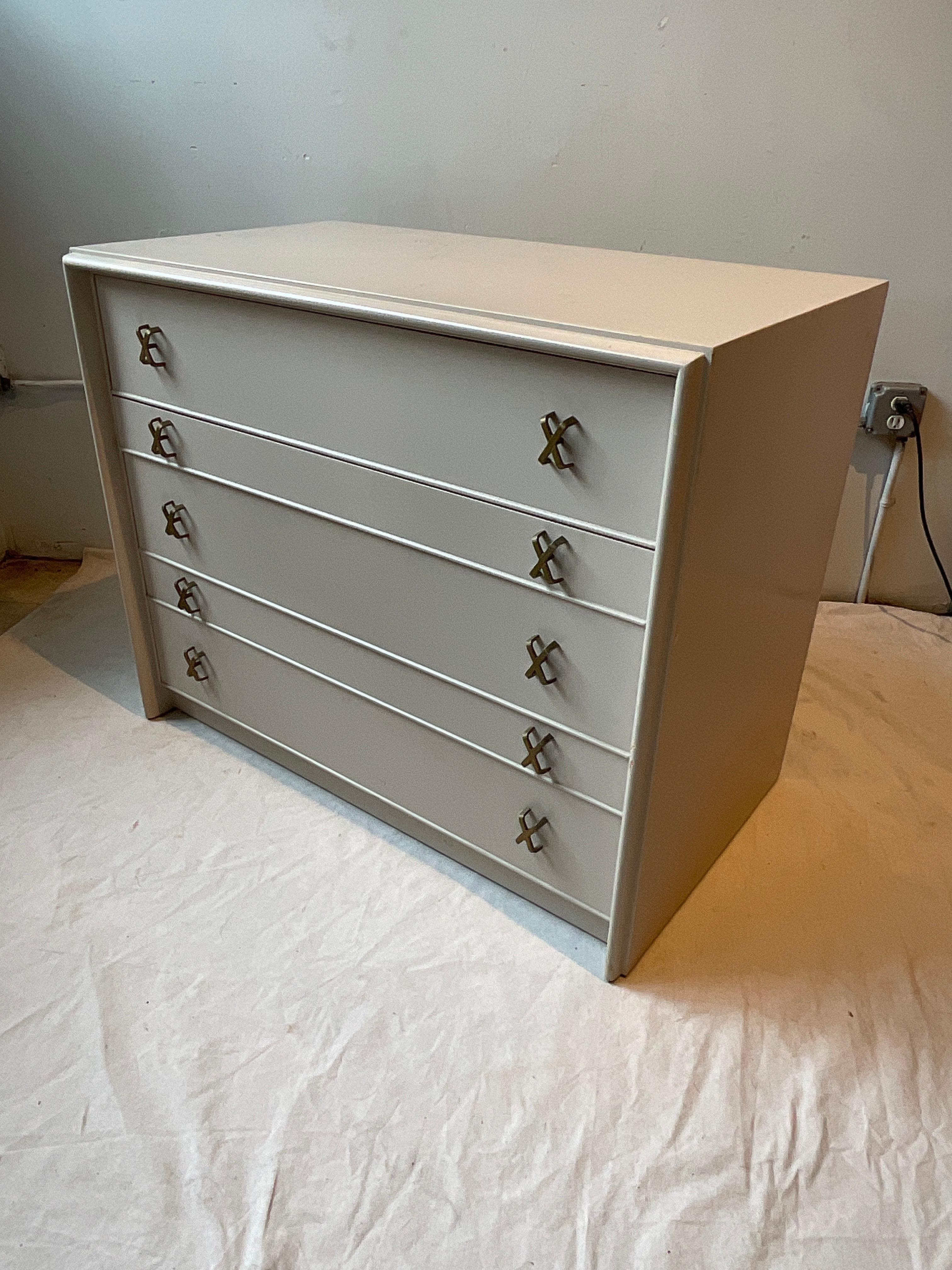 Paul Frankl Dresser With X Hardware In Good Condition For Sale In Tarrytown, NY