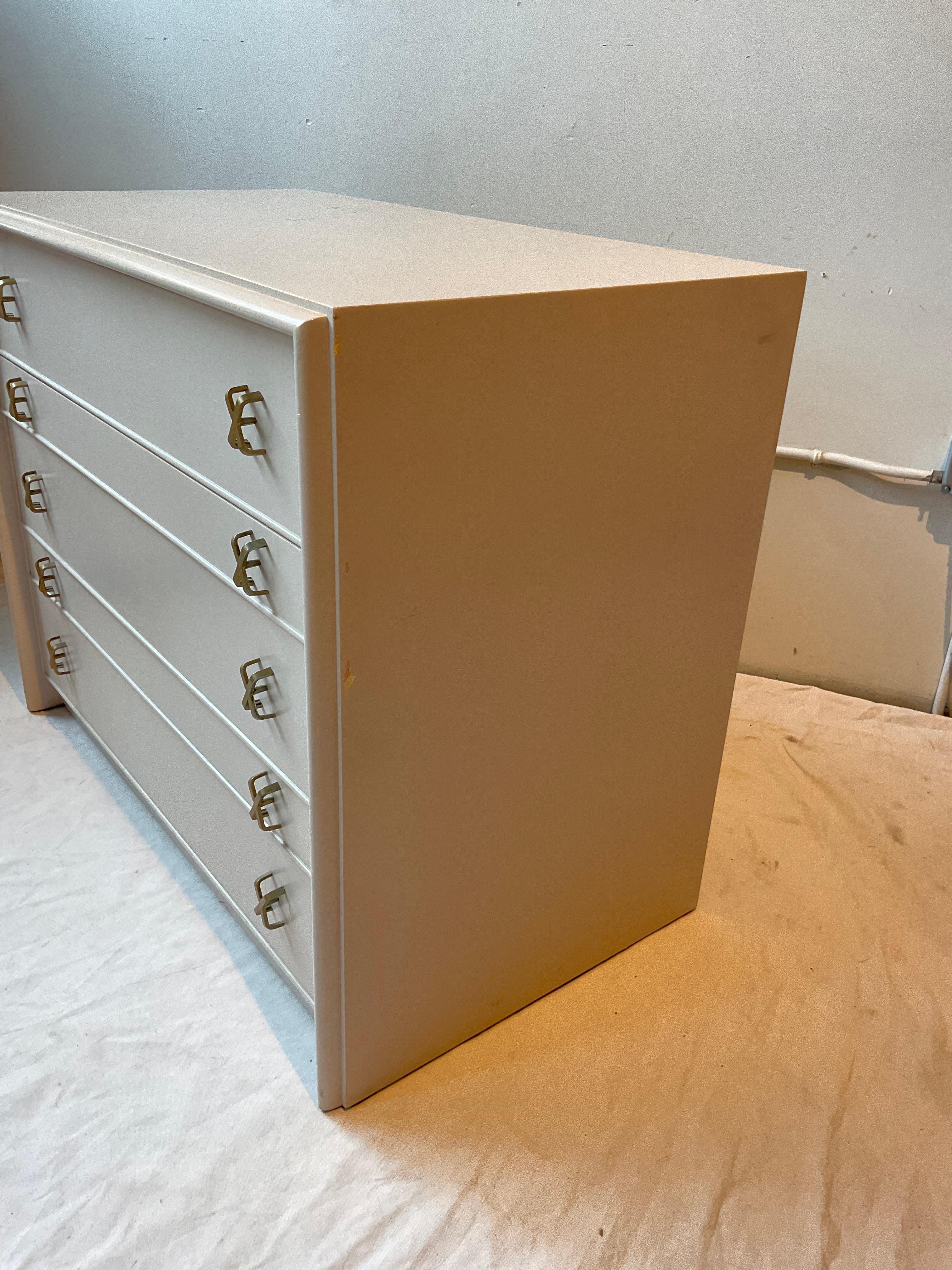 Mid-20th Century Paul Frankl Dresser With X Hardware For Sale