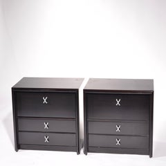 Paul Frankl Ebony Nightstands for John Stuart