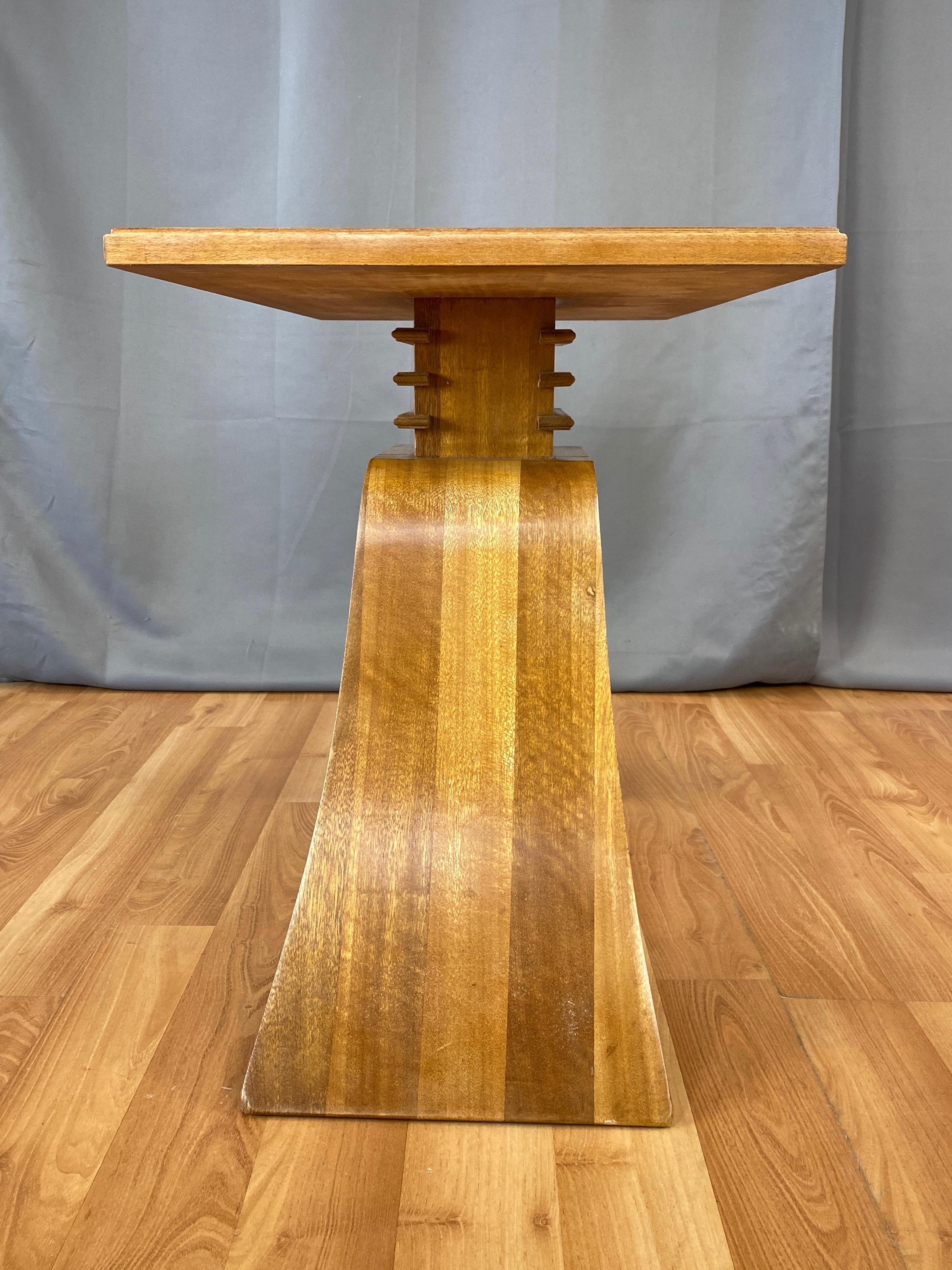 Paul Frankl for Brown-Saltman Blonde Mahogany End Table, Late 1930s In Good Condition In San Francisco, CA
