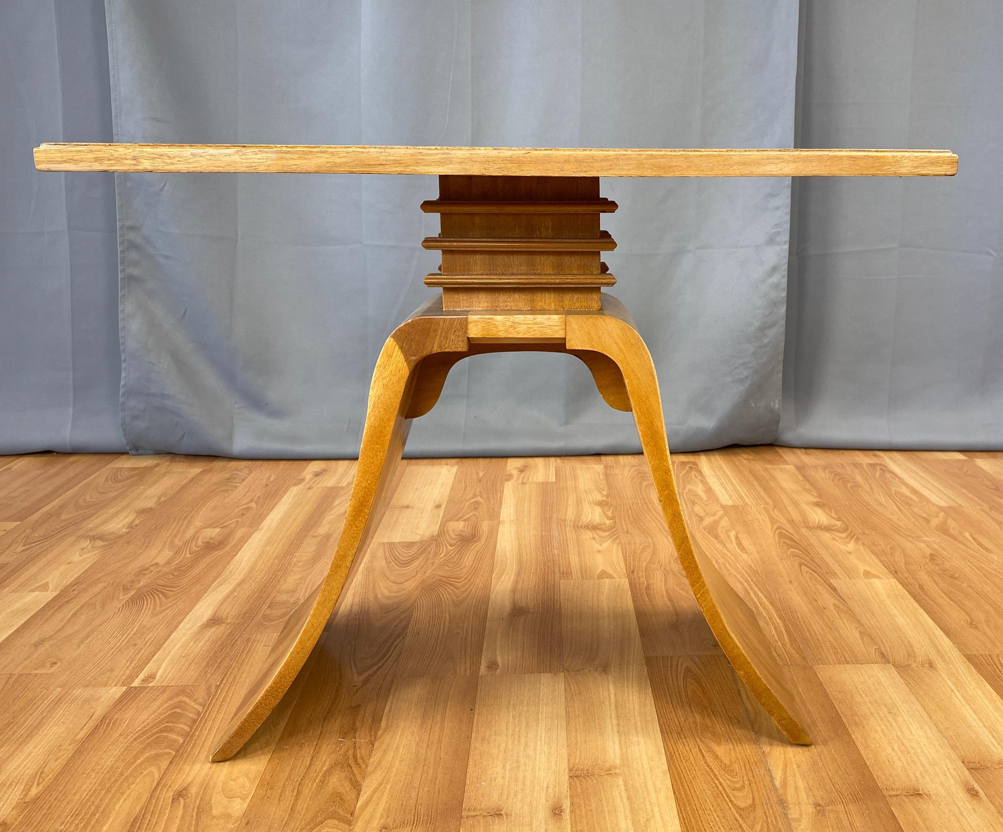 Paul Frankl for Brown-Saltman Blonde Mahogany End Table, Late 1930s 1