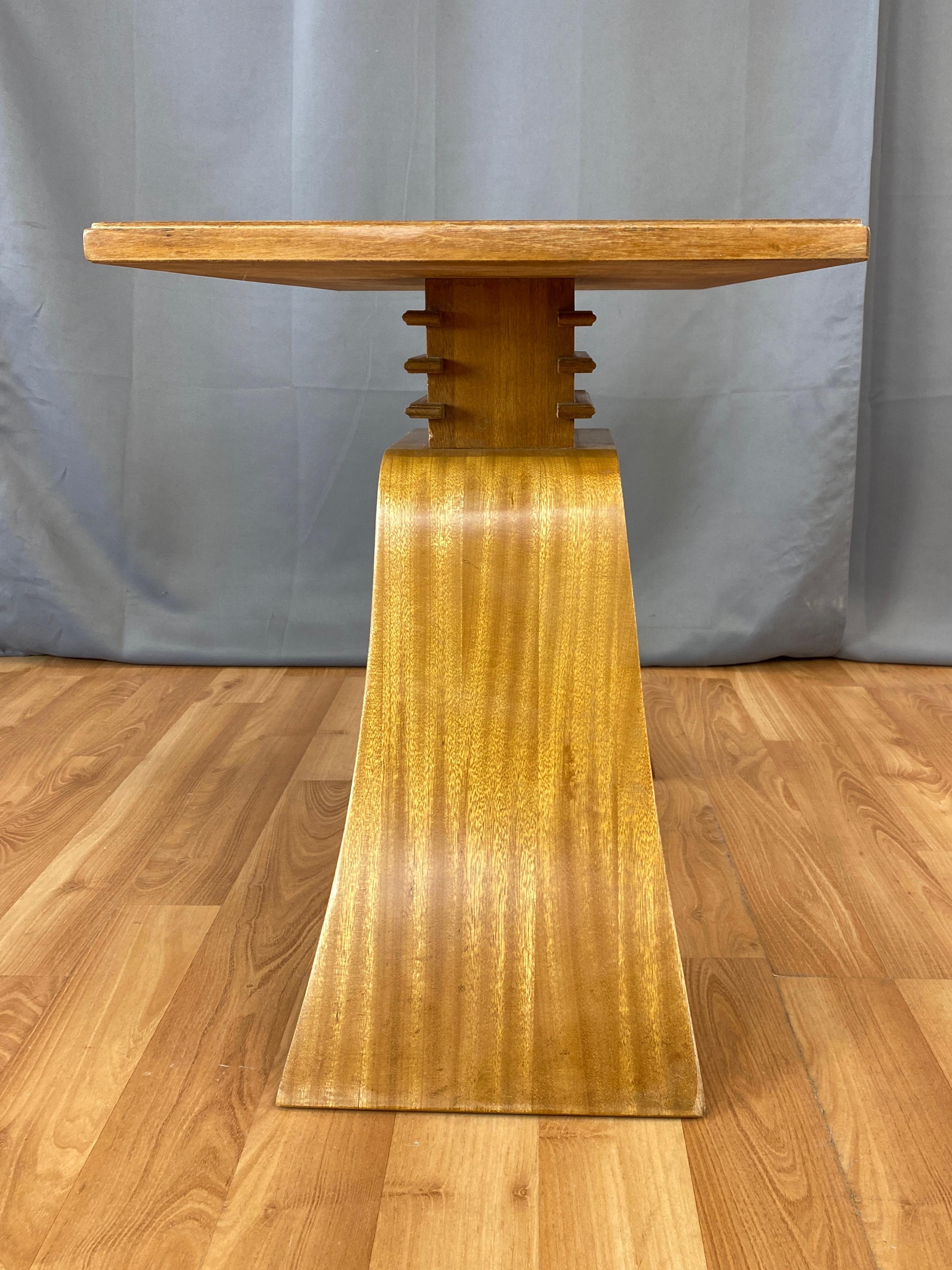 Paul Frankl for Brown-Saltman Blonde Mahogany End Table, Late 1930s 2