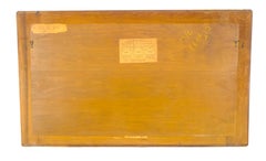 Specchio da parete rettangolare “Light Walnut” di Paul Frankl per John Stuart, anni ’50 circa