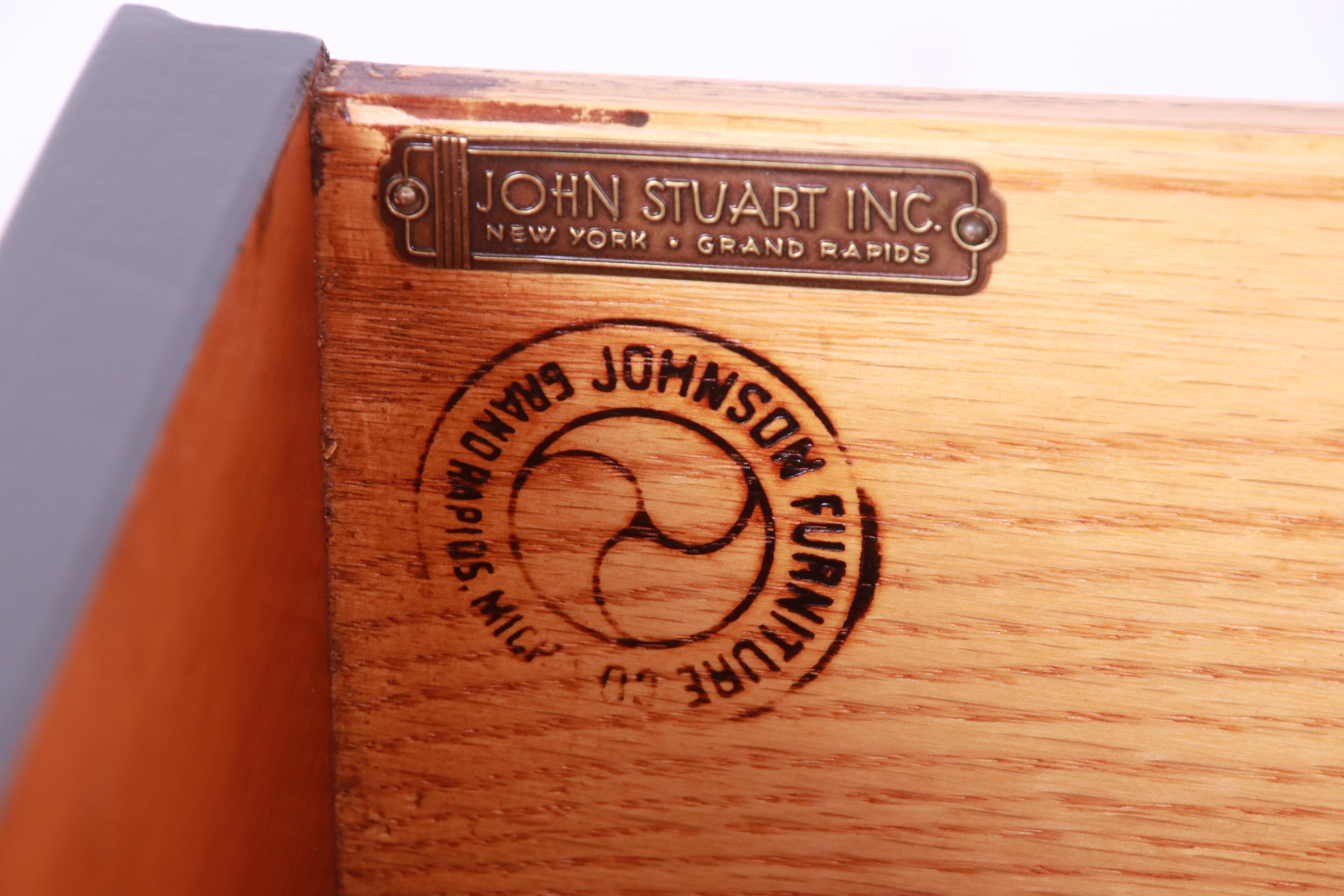 Paul Frankl for Johnson Furniture Black Lacquered Highboy Dresser, Refinished 7
