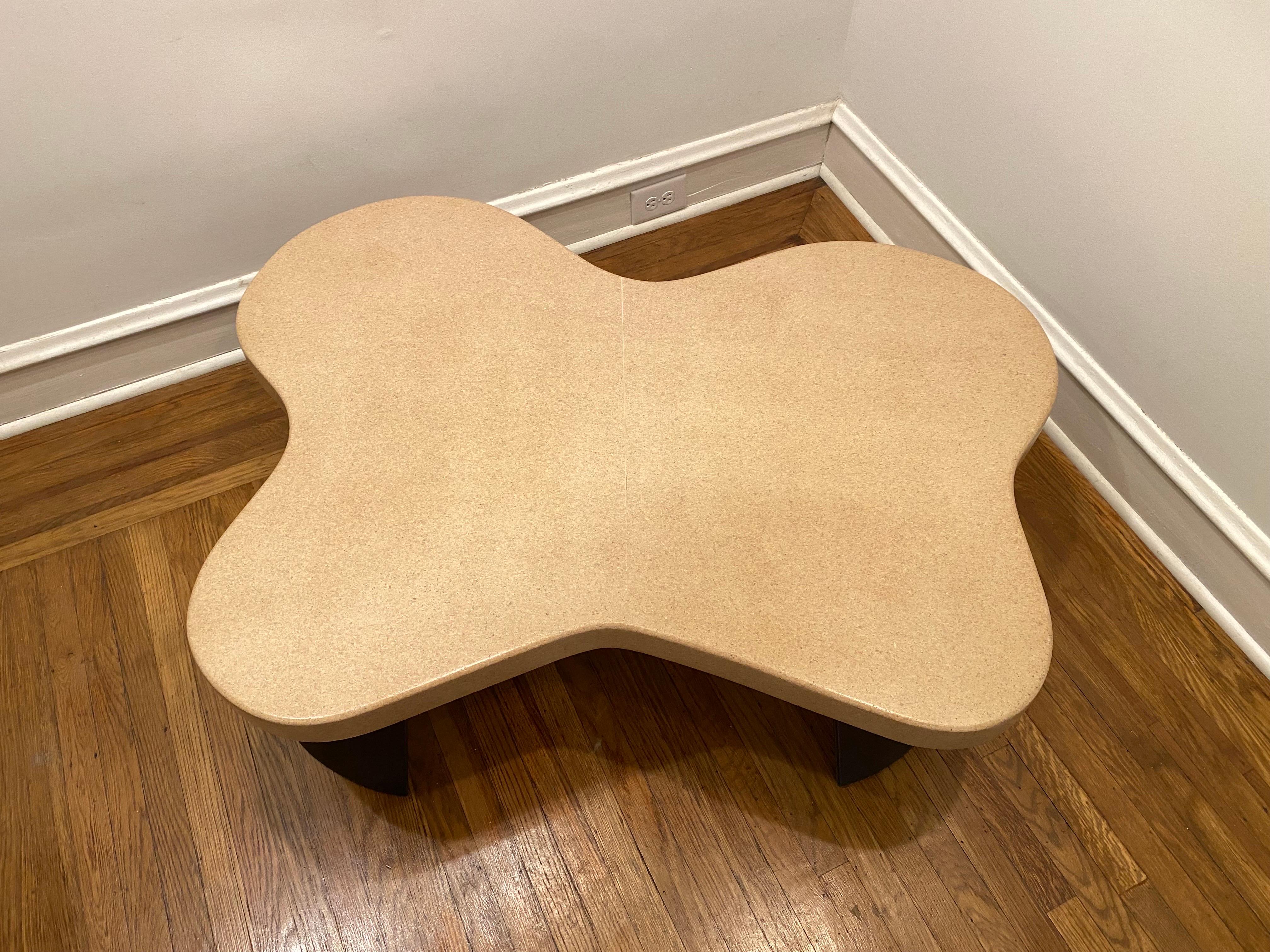 Mid-Century Modern Paul Frankl for Johnson Furniture Co. Cork Amoeba Shaped Coffee Table model 5005