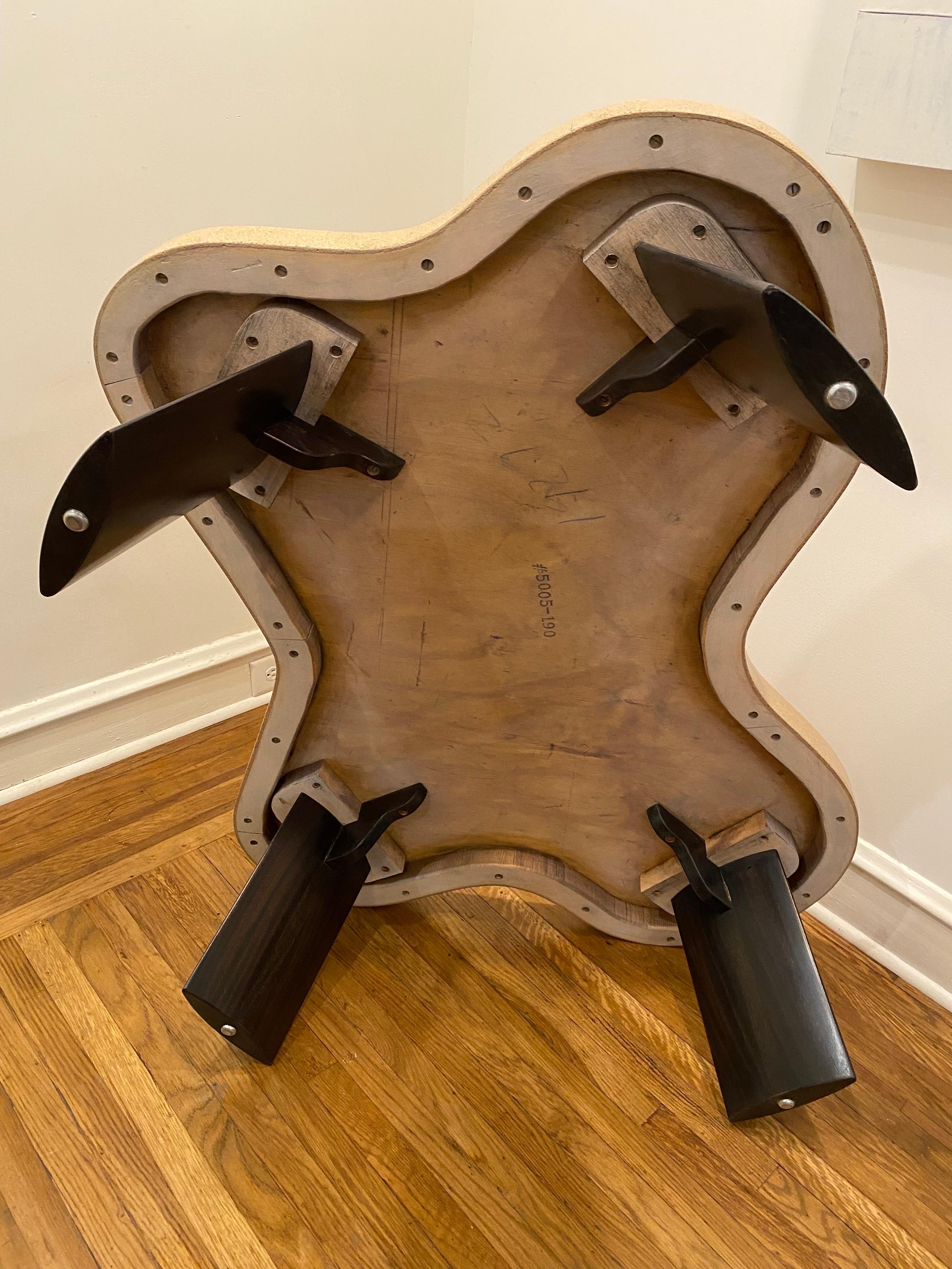 Mid-20th Century Paul Frankl for Johnson Furniture Co. Cork Amoeba Shaped Coffee Table model 5005
