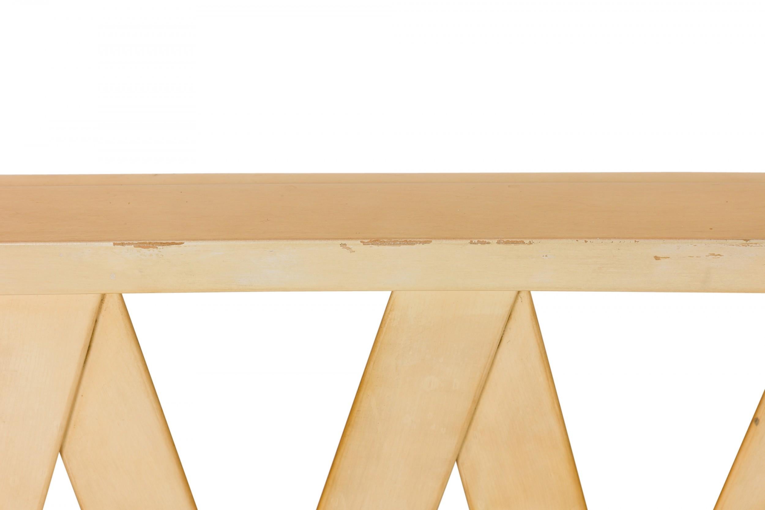Mid-Century Modern Paul Frankl for Johnson Furniture Co. King-Size Wood Lattice Headboard