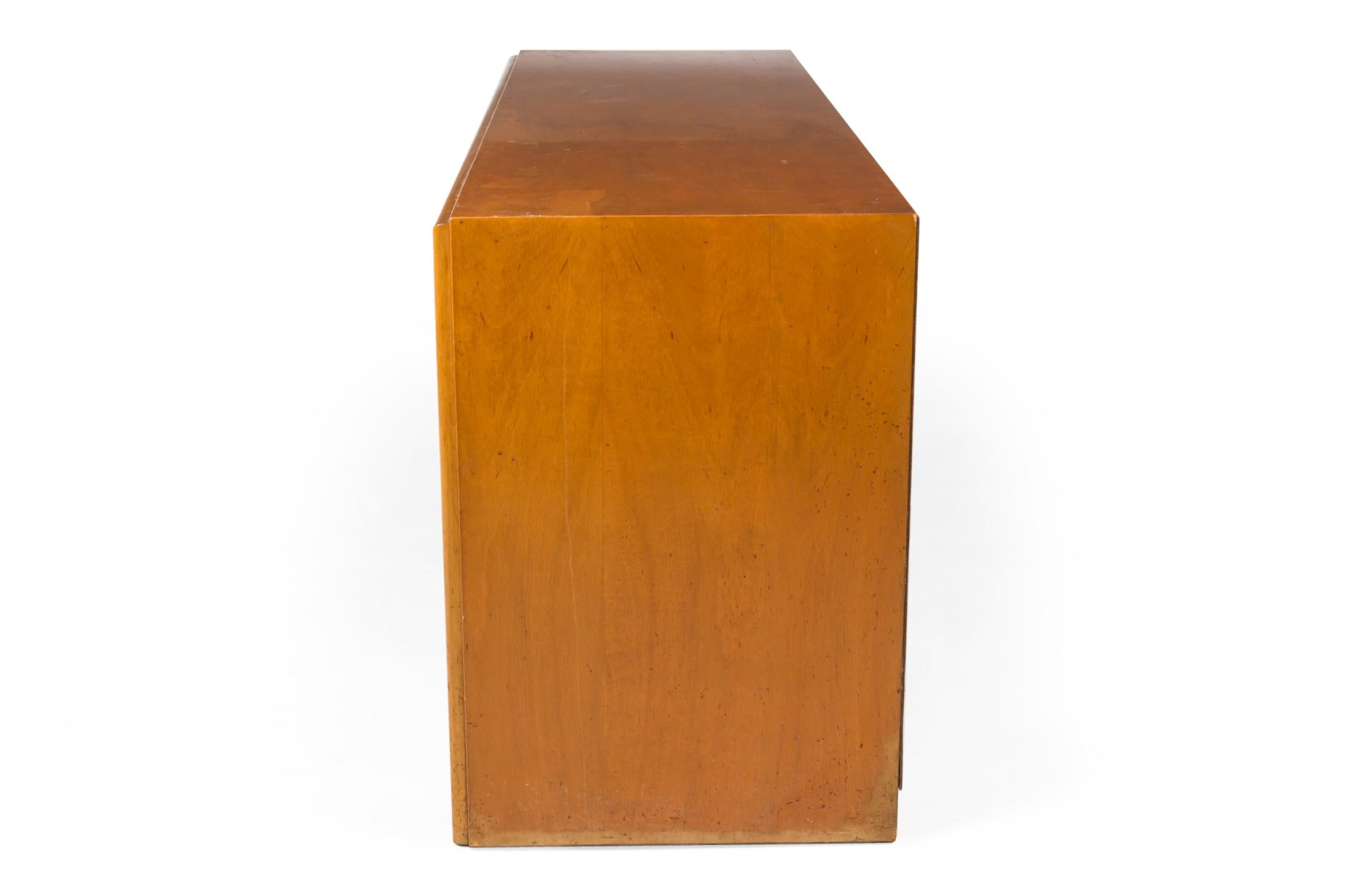 Paul Frankl for Johnson Furniture Co. Mid-Century Walnut Ten Drawer Low Chest In Good Condition In Queens, NY