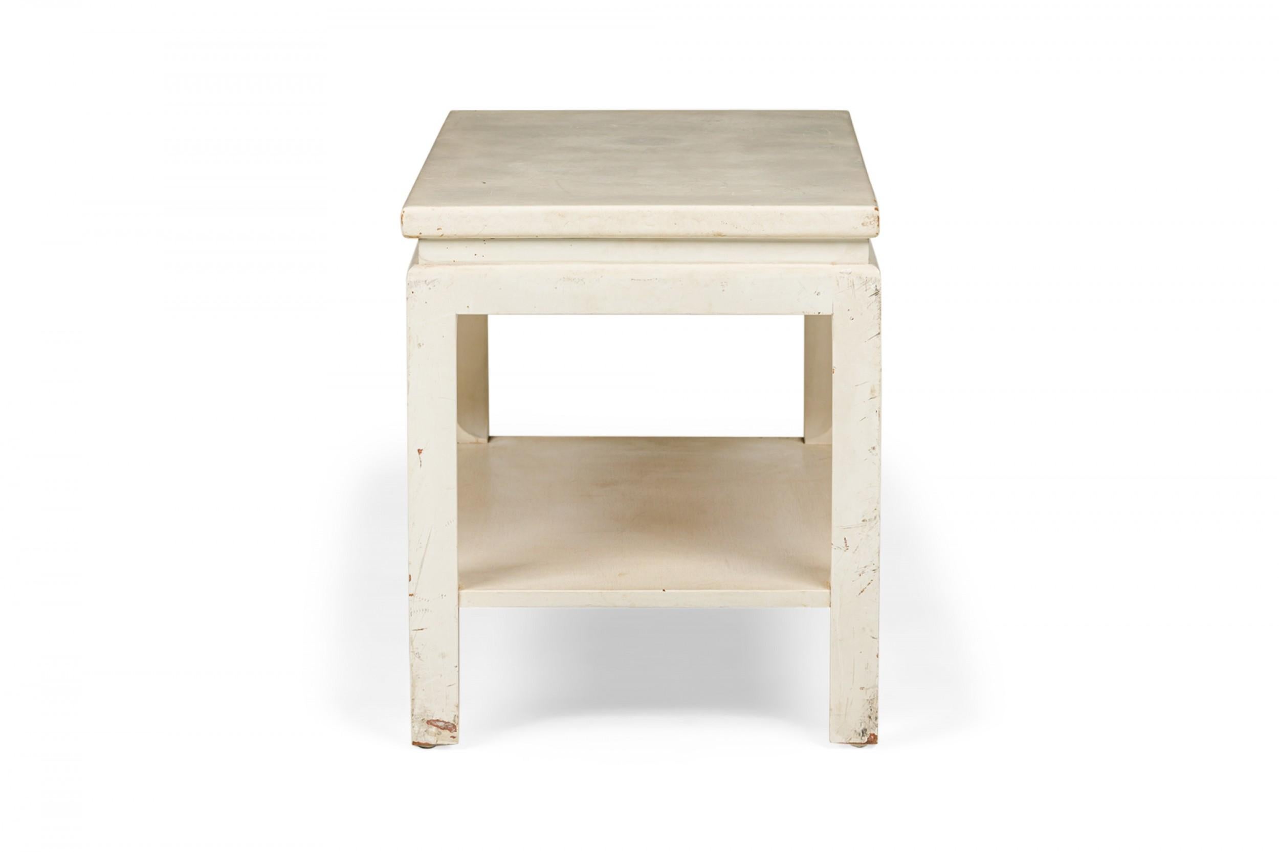 Paul Frankl für Johnson Furniture Company: schwarzes und weißes Kork- und Holzendeckel  (amerikanisch) im Angebot