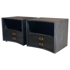 Ebonisierte und geflammte Beistelltische von Paul Frankl für Johnson Furniture Company