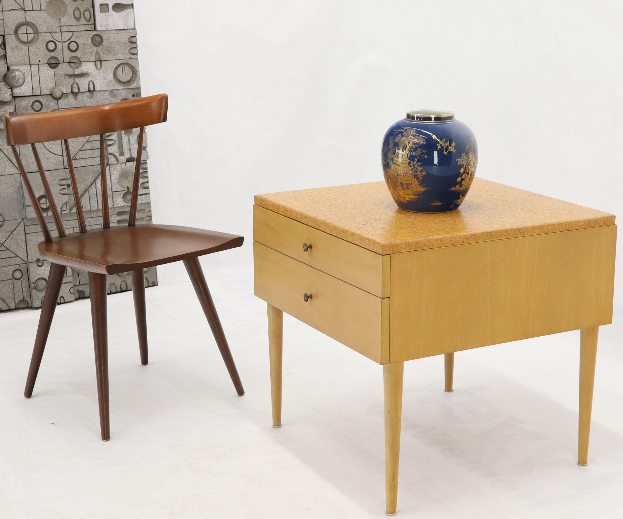 Mid-Century Modern blond birch square side end table by Paul Frankl for Johnson Furniture. Excellent original condition.