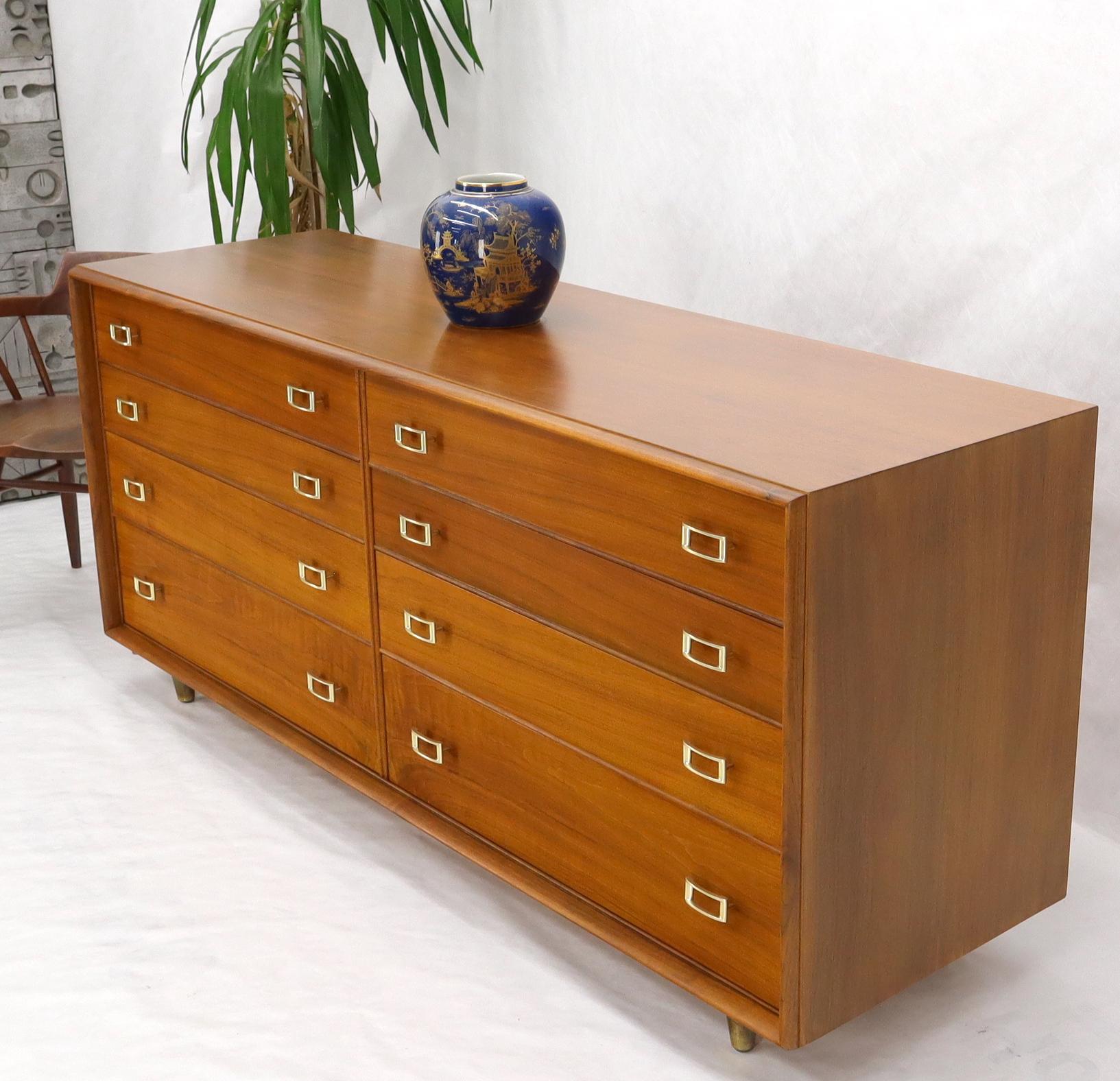 20th Century Paul Frankl for Johnson Furniture Eight Drawers Long Dresser Credenza