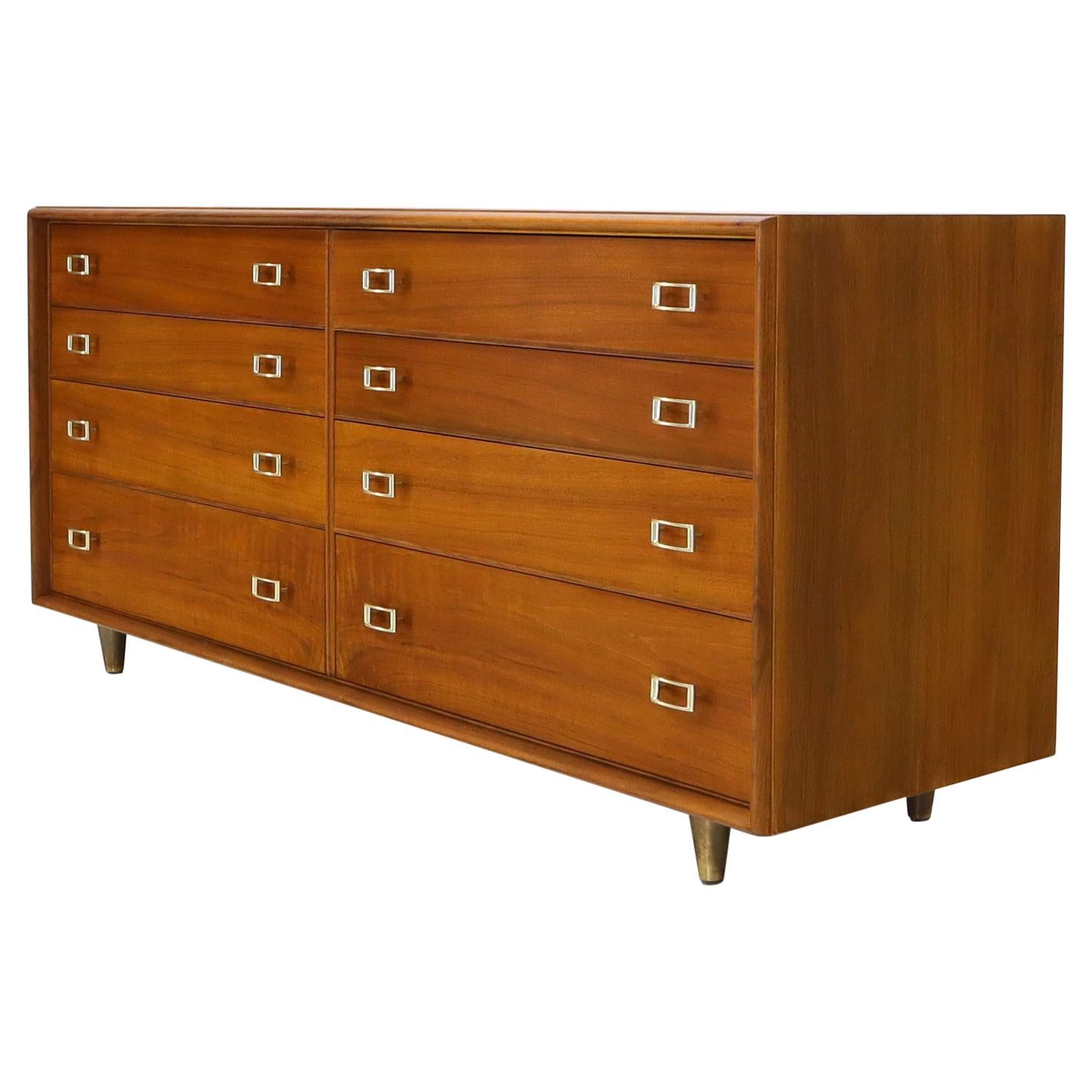 Paul Frankl for Johnson Furniture Eight Drawers Long Dresser Credenza