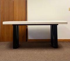 Paul Frankl para Johnson Furniture Juego de comedor de caoba y corcho blanco, 5 piezas