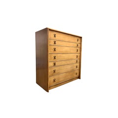 Mid Century Modern X Pulls Kommode von Paul Frankl für Johnson Furniture mit X-Beschlägen, ca. 1950er Jahre