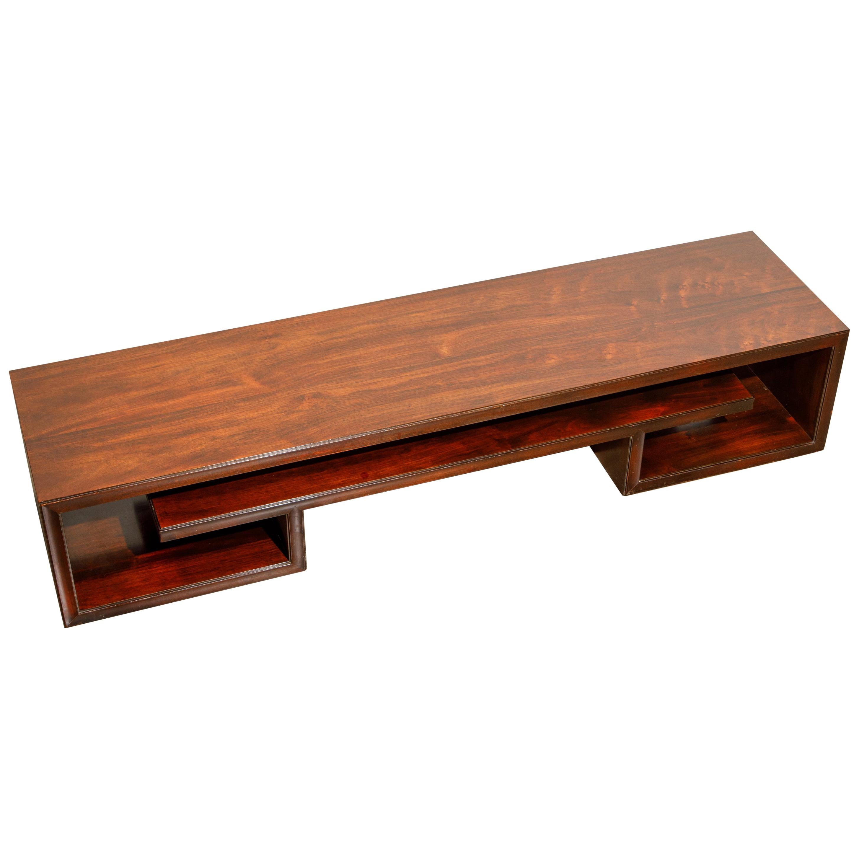 Paul Frankl for Johnson Furniture Rosewood Coffee Table, c. 1950s, Stamped