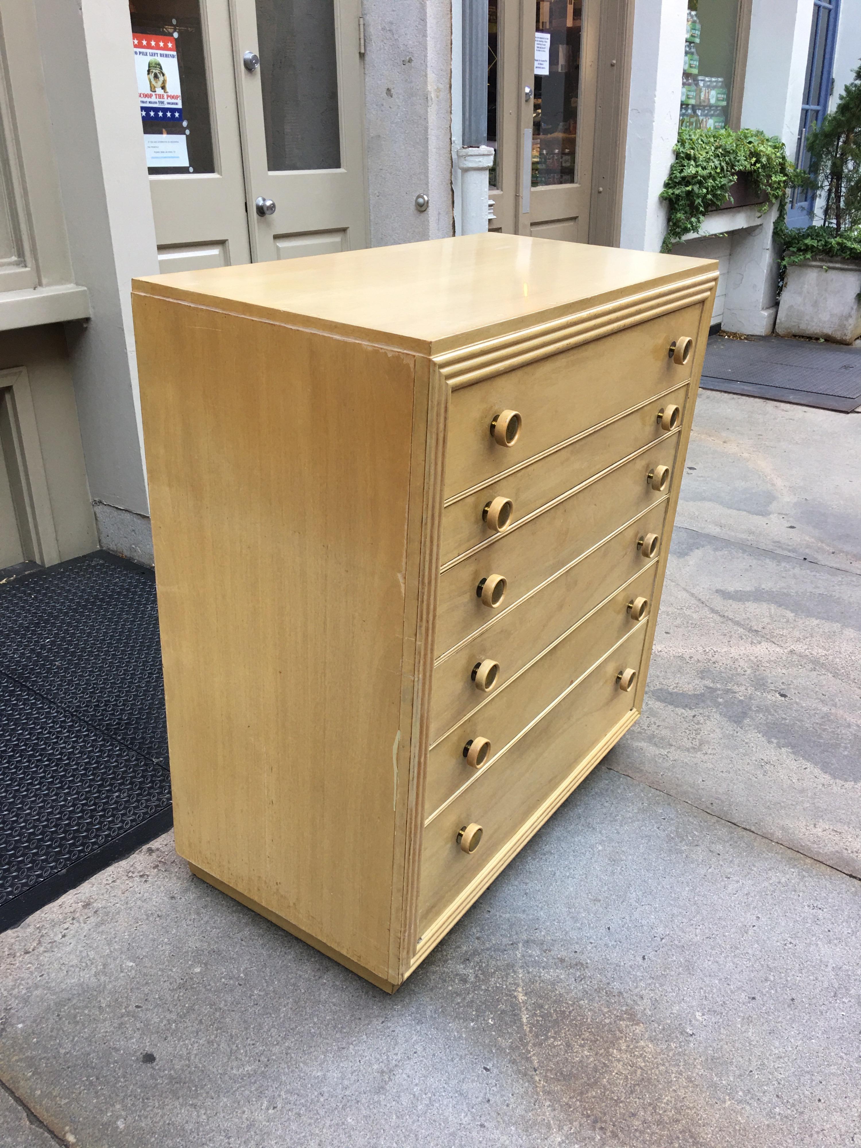 Mid-Century Modern Paul Frankl for Johnson Furniture Tall Dresser