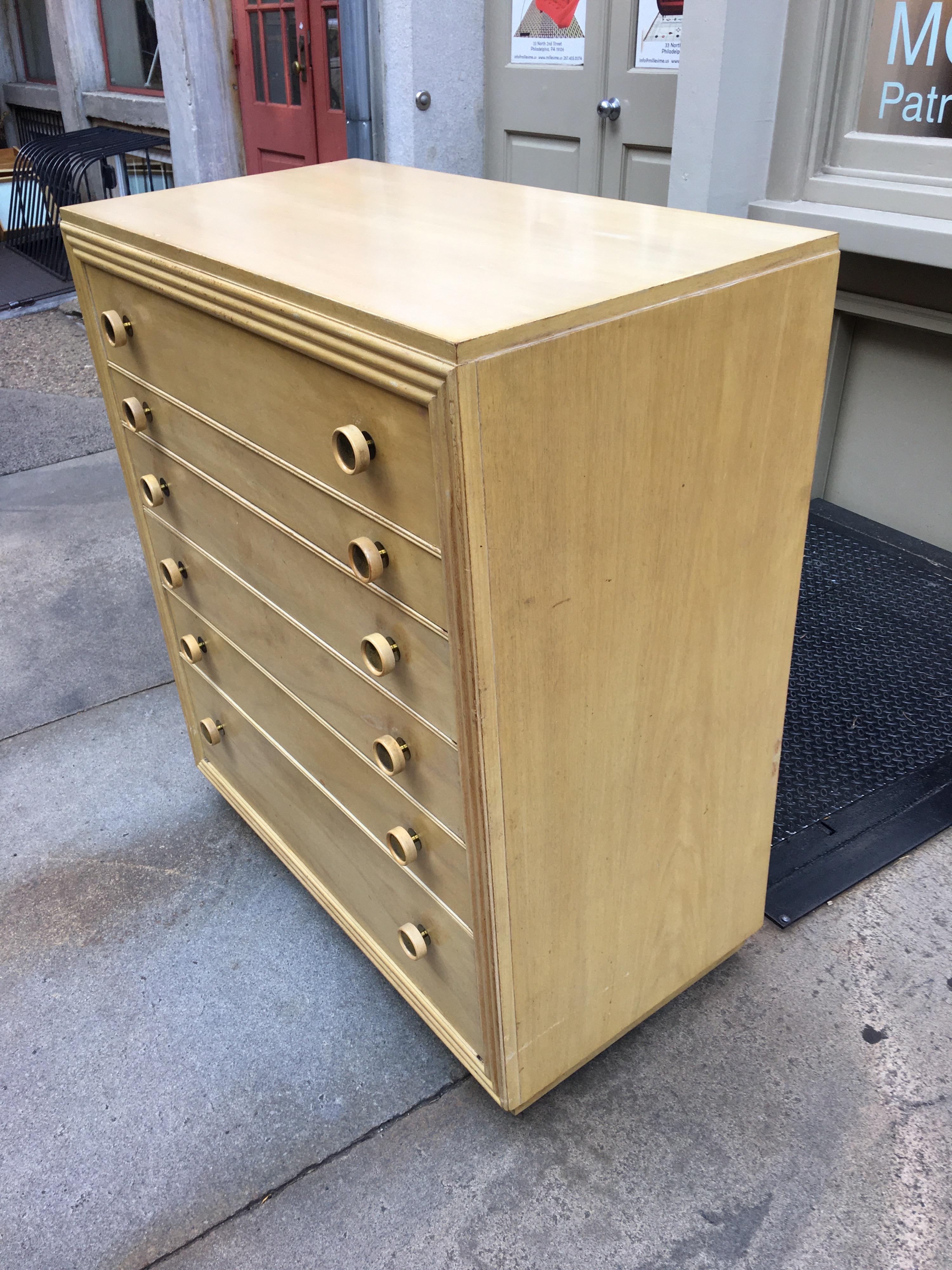 Paul Frankl for Johnson Furniture Tall Dresser In Good Condition In Philadelphia, PA