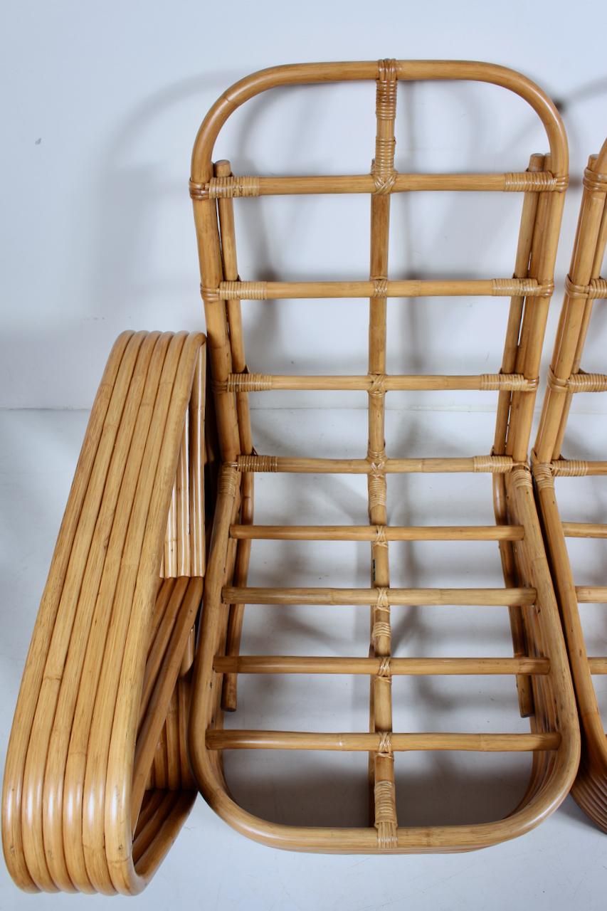 Paul Frankl für Tochiku Bamboo & Rattan Six Strand Three PIece Sectional Sofa im Angebot 2
