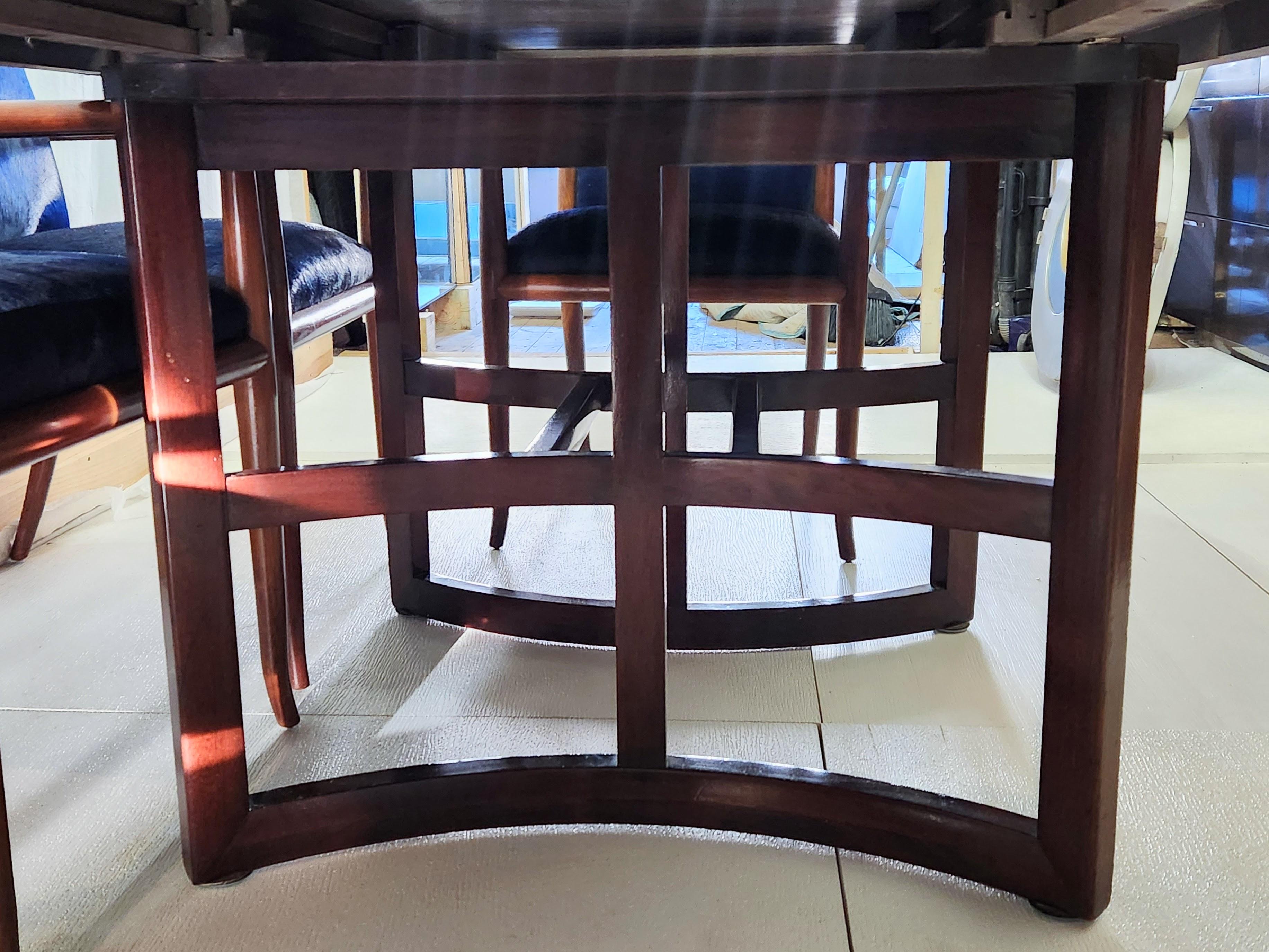 I Frankl John Stuart Table à manger extensible en noyer Johnson Furniture 1950s en vente 1