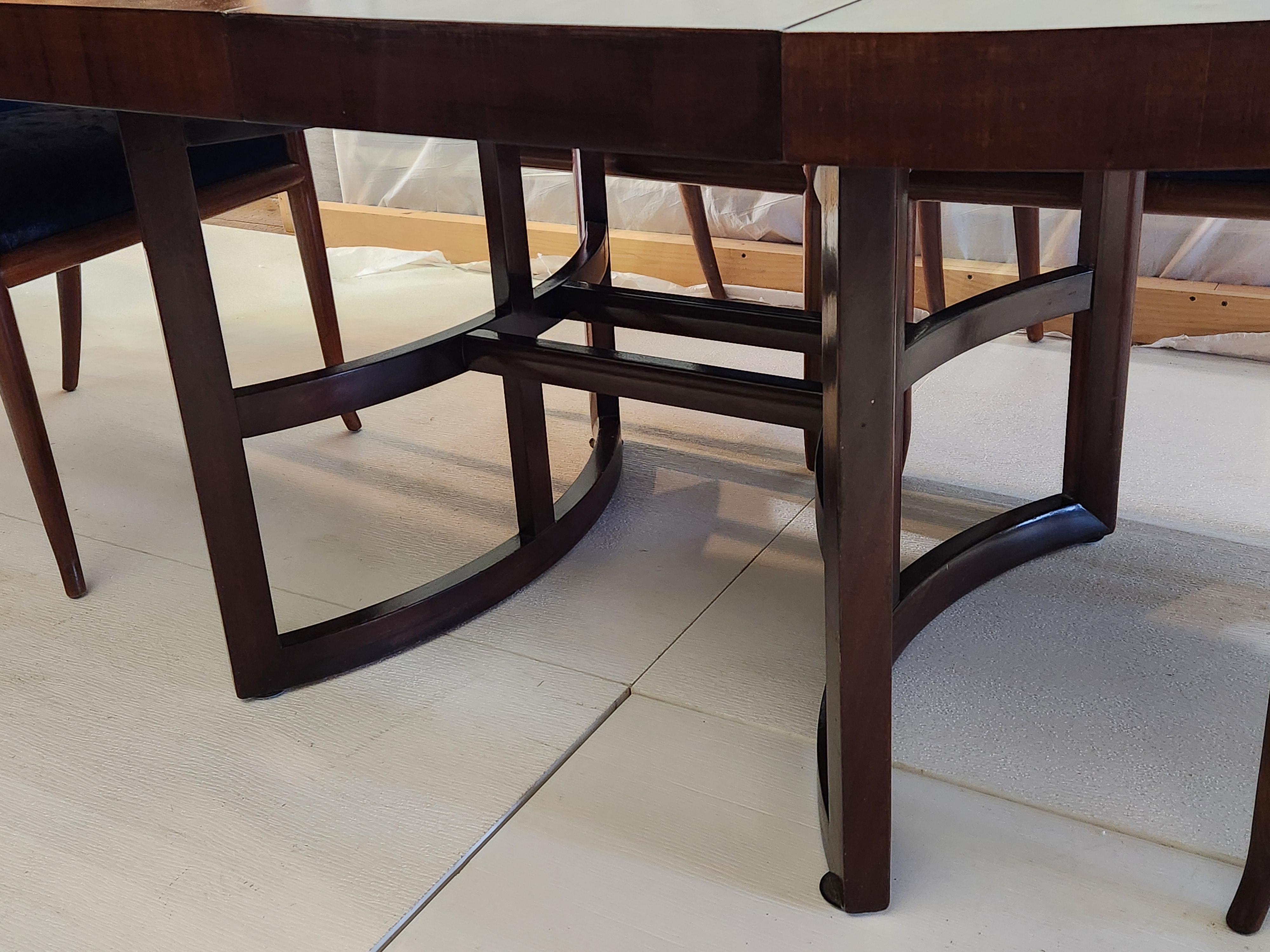 I Frankl John Stuart Table à manger extensible en noyer Johnson Furniture 1950s en vente 3