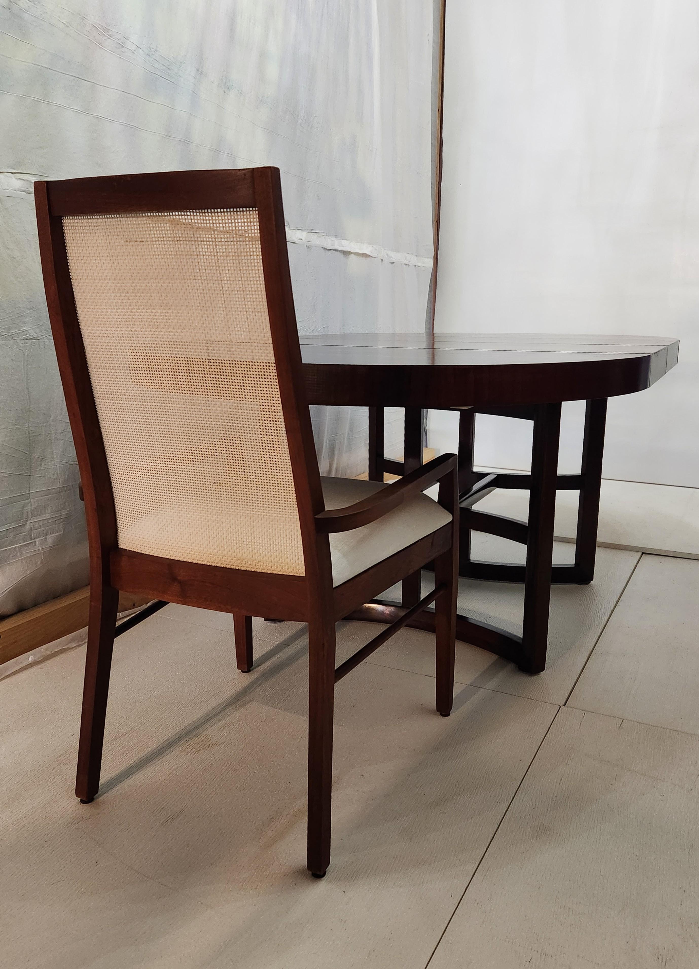 I Frankl John Stuart Table à manger extensible en noyer Johnson Furniture 1950s en vente 4