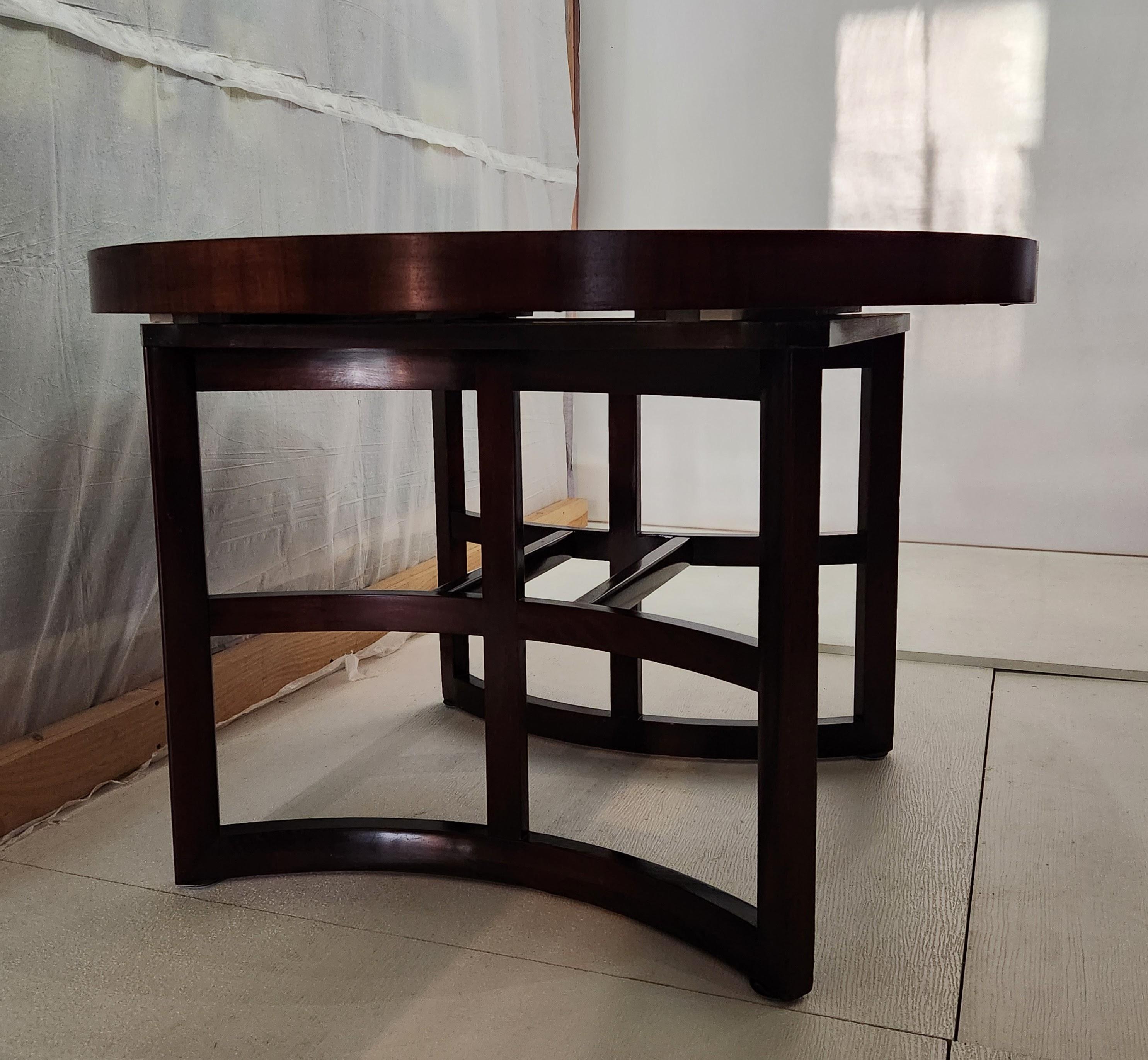 I Frankl John Stuart Table à manger extensible en noyer Johnson Furniture 1950s Bon état - En vente à Camden, ME